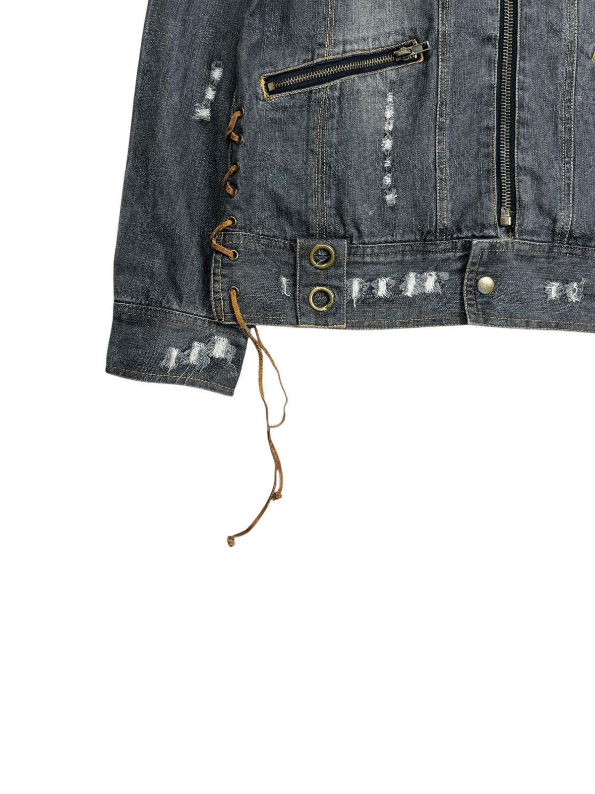 Yasuyuki Ishii 2000s In The Attic - Multilace Rider Denim Jacket Size US M / EU 48-50 / 2 - 7 Thumbnail