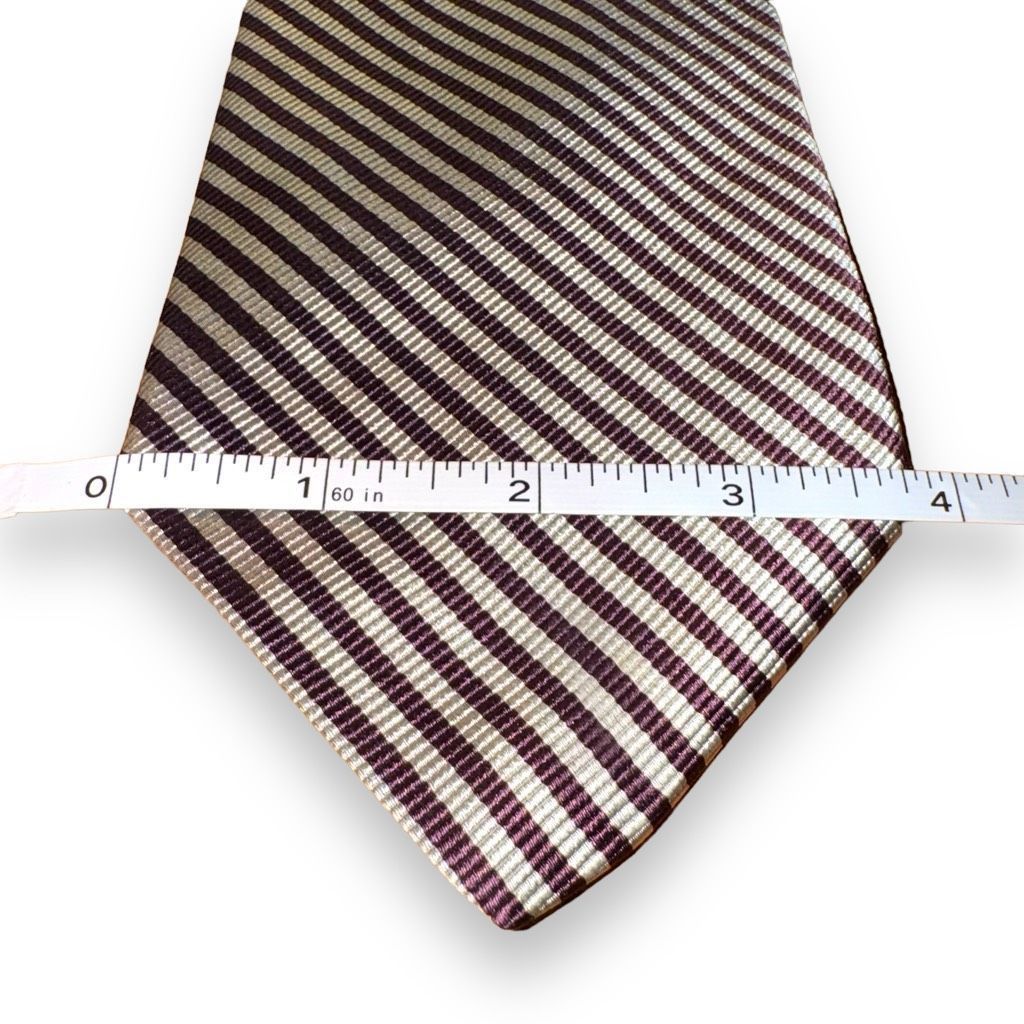 Vintage Keys & Lockwood Purple & Silver Rep Stripe Handmade in USA N Size ONE SIZE - 2 Thumbnail