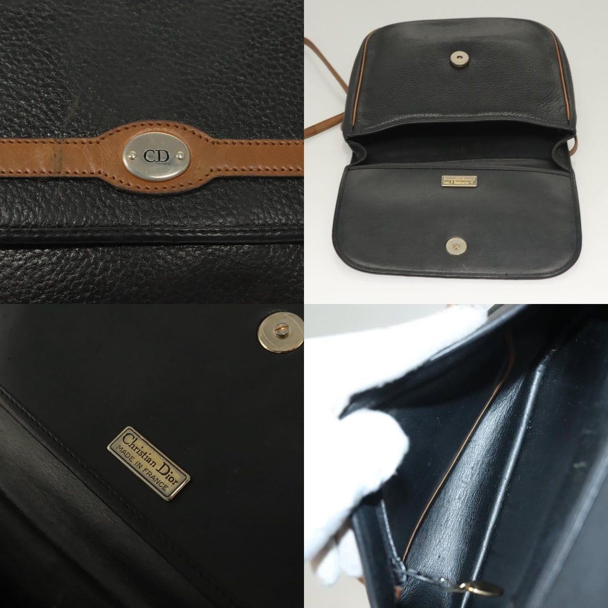 Dior DIOR Shoulder Bag Leather Black Gold Size ONE SIZE - 11 Thumbnail