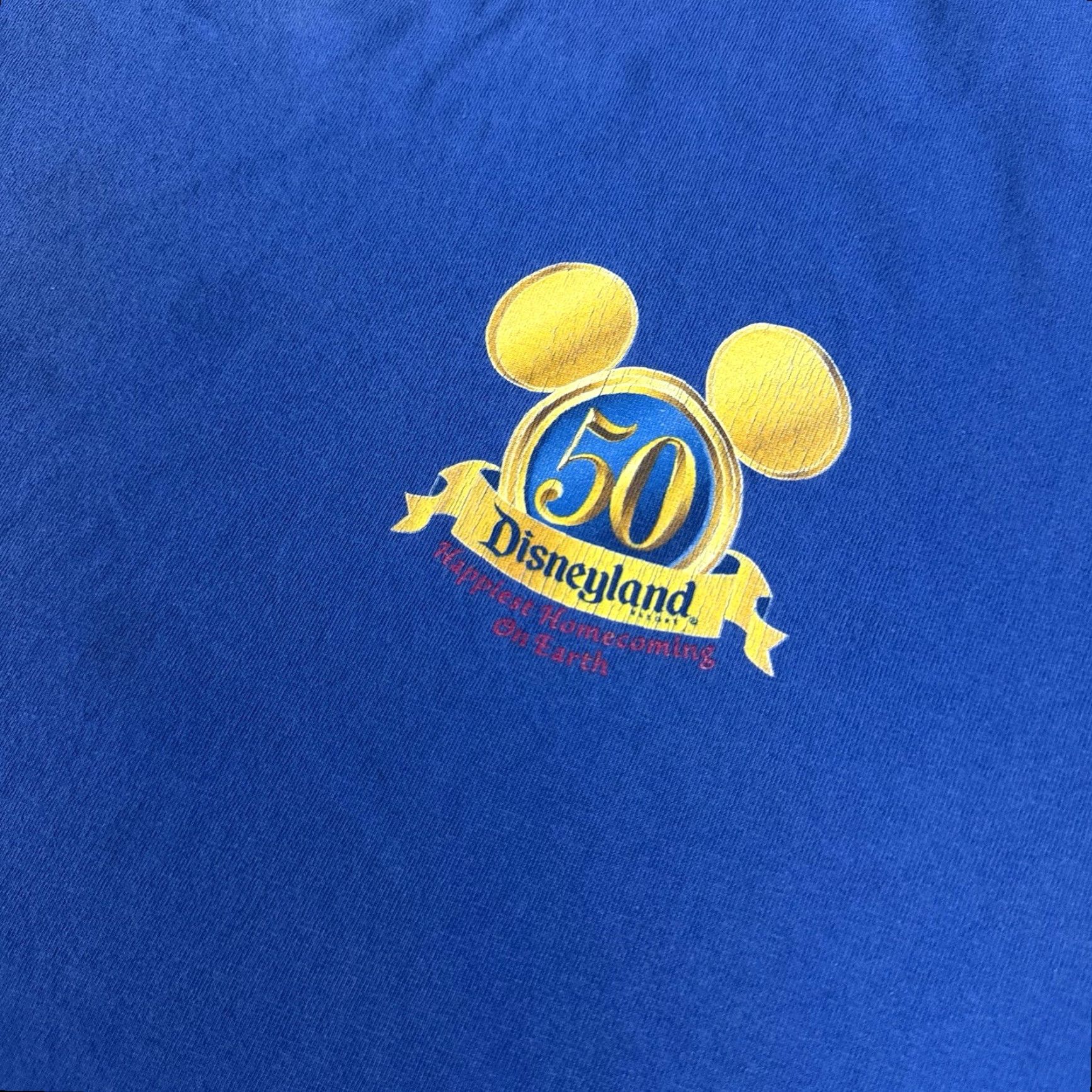 Disney VINTAGE Disney Mickey Mouse Disneyland T Shirt 2XL Blue Men’s Short Sleeve Crew Neck Graphic Print 90s Y2K Memorial Size US XXL / EU 58 / 5 - 6 Thumbnail