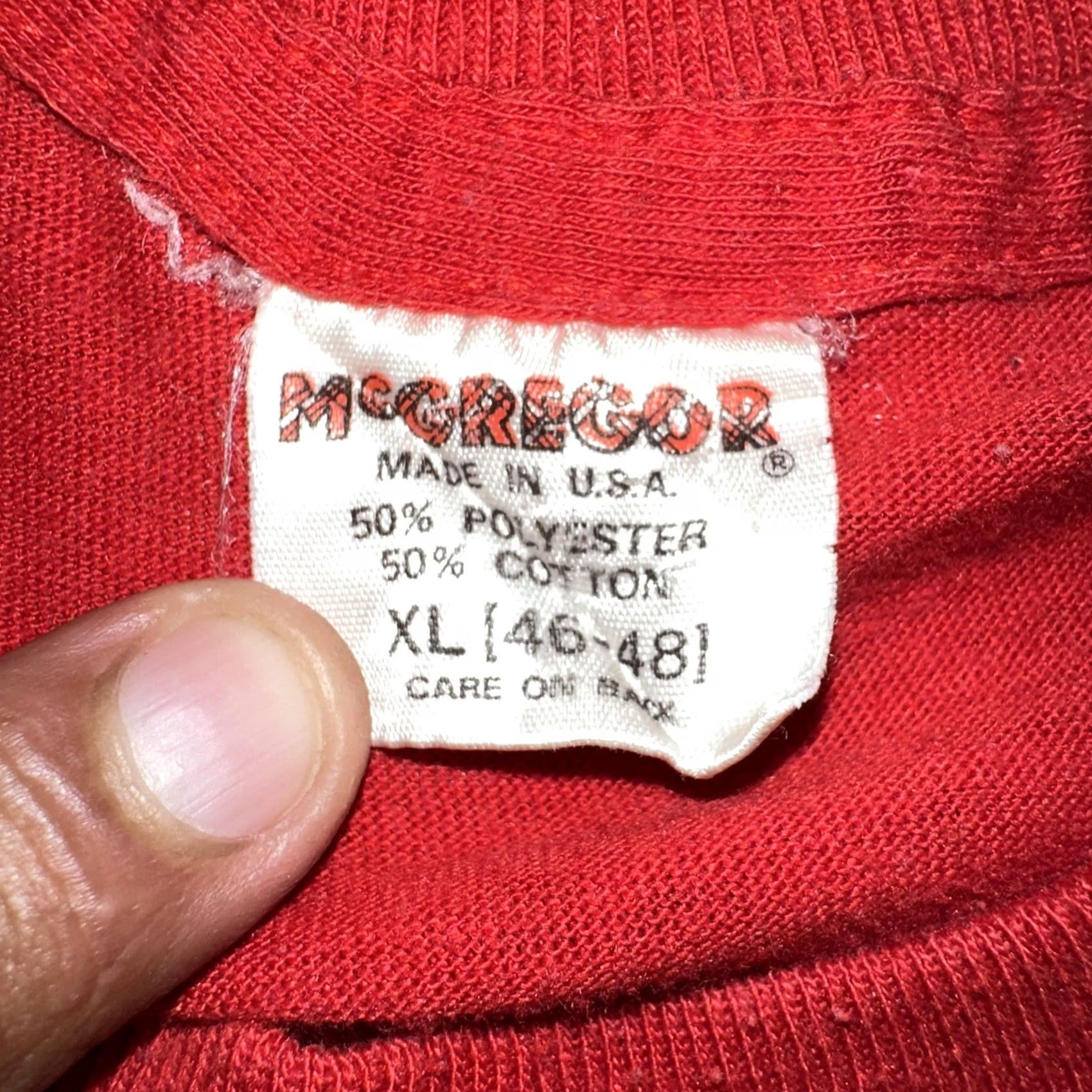 McGregor Vintage Mcgregor 80’s Blank Muscle Tee Sleeveless Pocket Tee Red T-Shirt XL Men Sleeveless Pocket 80s Mens Red Size US XL / EU 56 / 4 - 4 Thumbnail