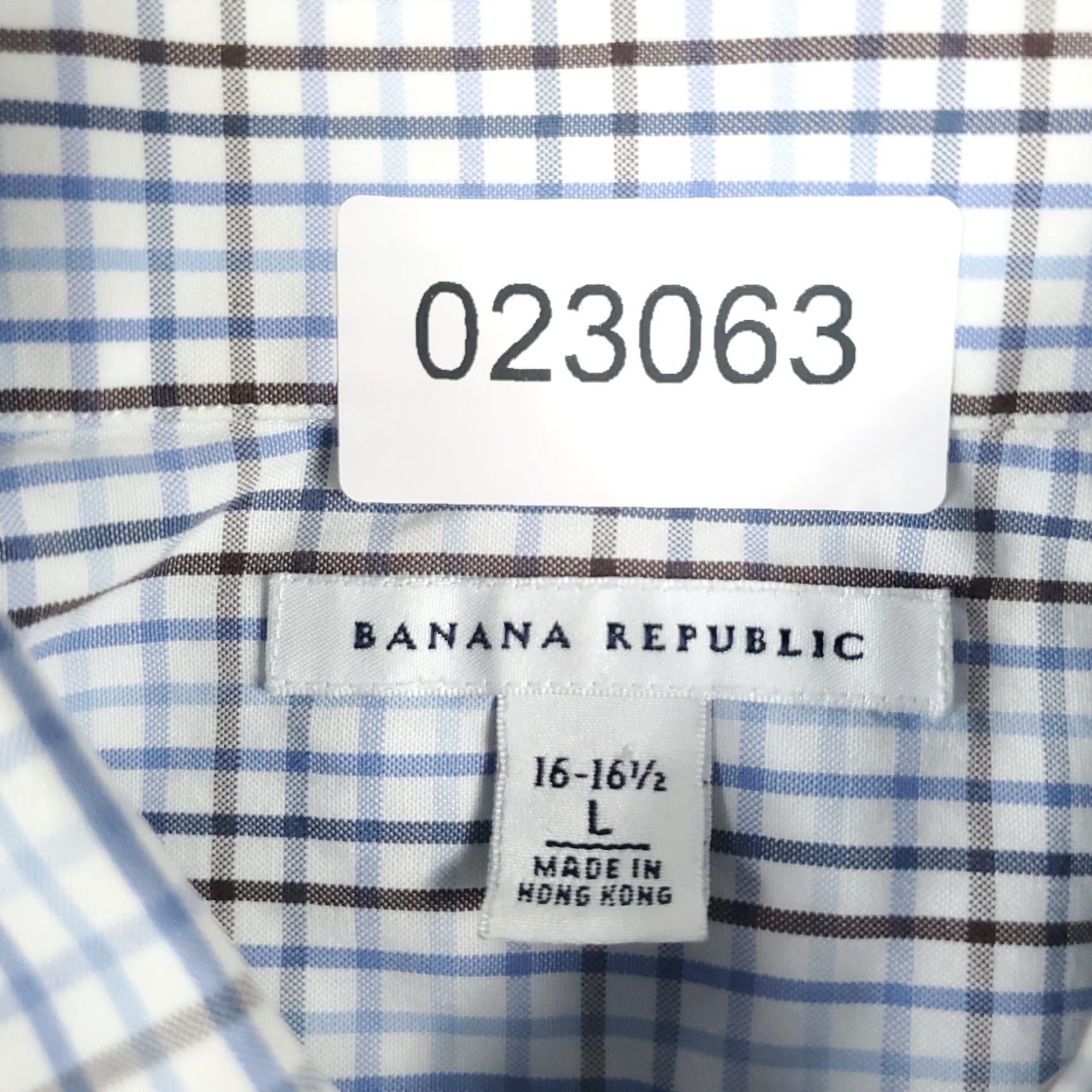Banana Republic BANANA REPUBLIC Shirt Mens XL Blue Check Button-Up Long Sleeve Casual Classic Business Dress Shirt - Preppy American Style Mens XL Blue Size US XL / EU 56 / 4 - 8 Thumbnail