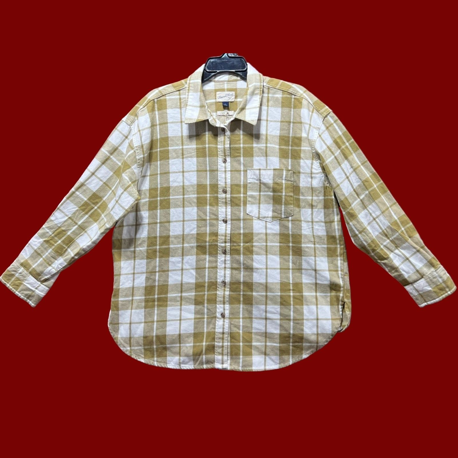 Other Universal Thread - Women's Long Sleeve Flannel Button-Down S Size L / US 10 / IT 46 - 3 Thumbnail