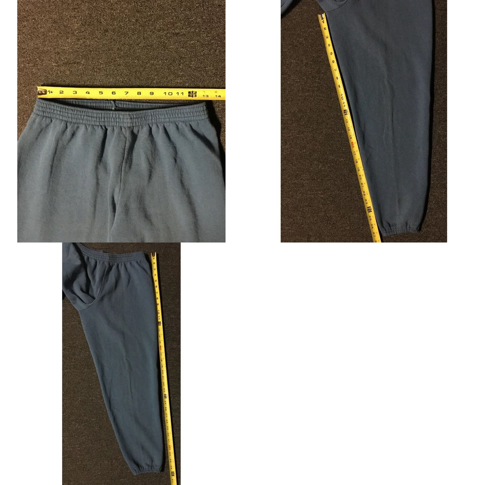 Tultex VINTAGE Tultex Sweatpants M USA 80s 90s Grunge Distressed Faded Blue Basketball Activewear Pants Mens Size US 31 - 8 Thumbnail