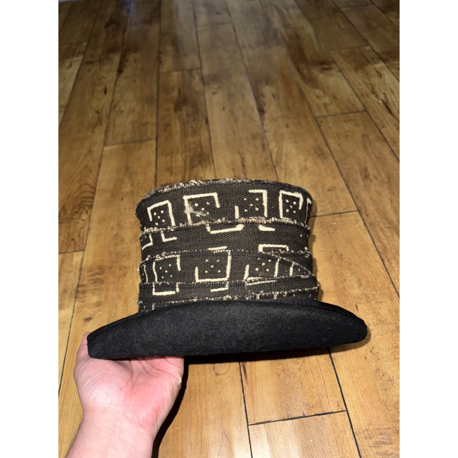 Vintage VINTAGE Foo Foo Fashion Top Hat Mens S/M Black Gothic Steampunk Western Biker 80s 90s Wool Size US M / EU 48-50 / 2 - 5 Thumbnail