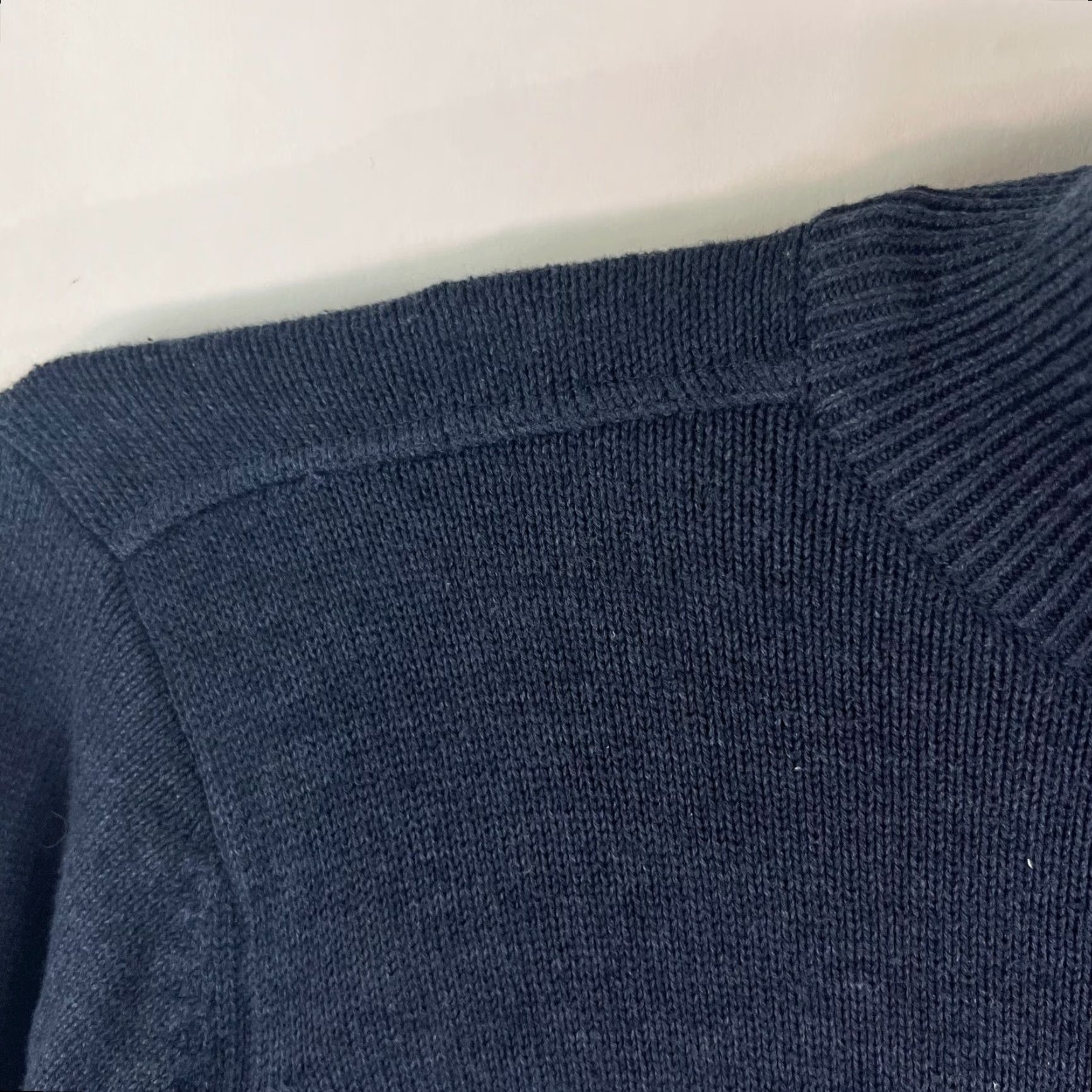 Oscar De La Renta VINTAGE Oscar de la Renta Kitts Twisted Navy Quarter Zip Pullover Mens L Blue 90s Designer Pullover Mens L Blue Size US L / EU 52-54 / 3 - 2 Thumbnail