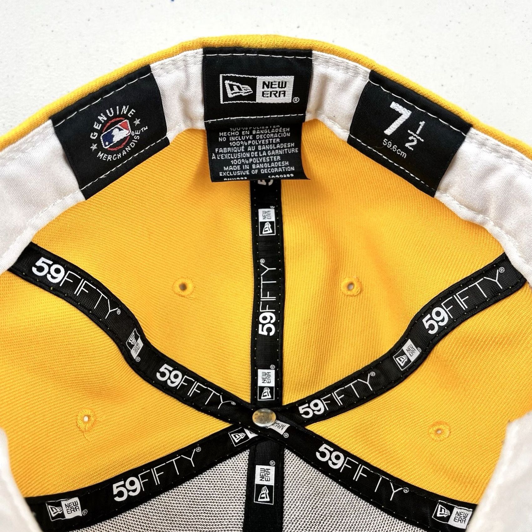 New Era New Era Dodgers 59FIFTY Fitted Hat Baseball Cap 1962 Dodger Stadium Patch 7 1/2 Mens Yellow Size ONE SIZE - 7 Thumbnail