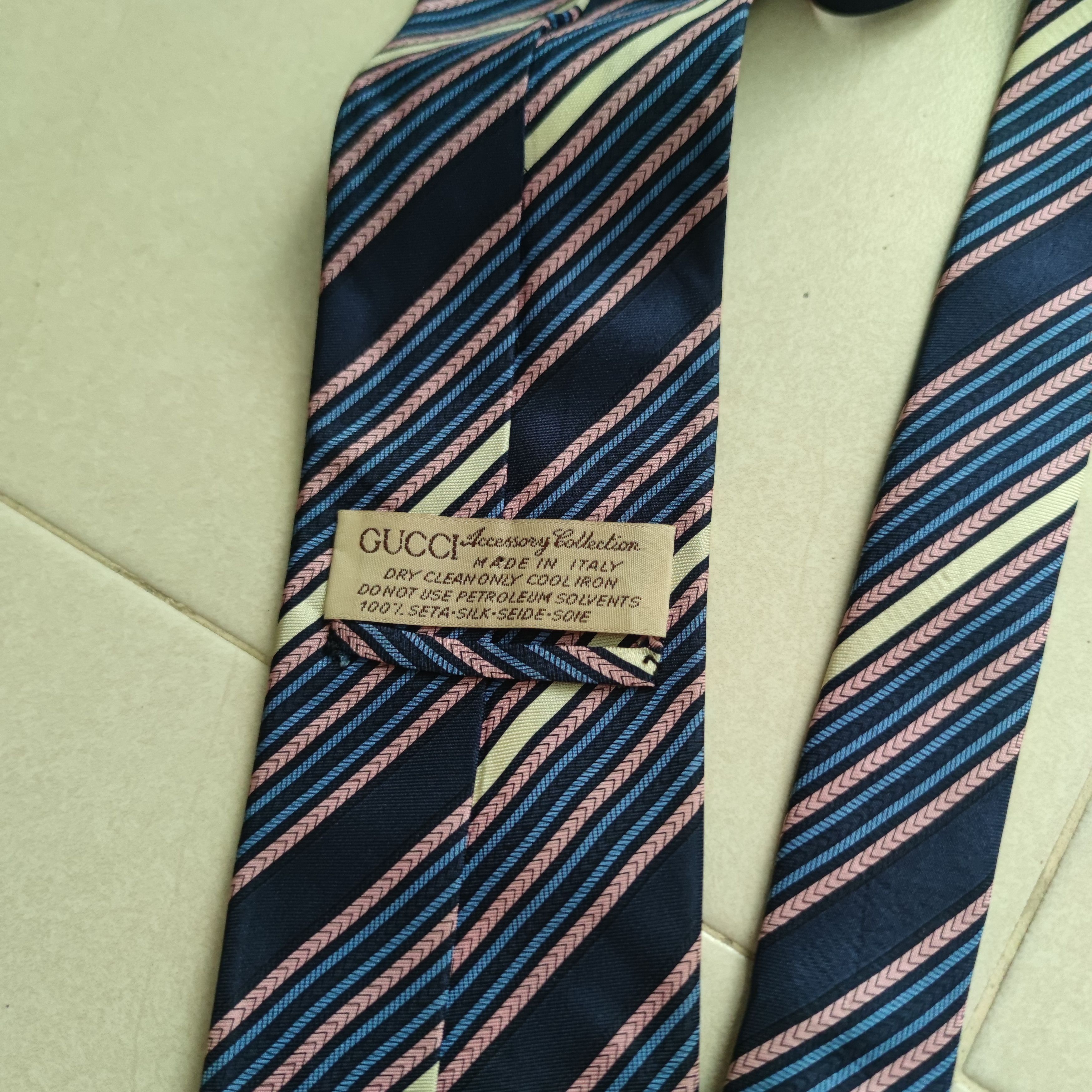 Gucci VINTAGE GUCCI 100% SILK NECKTIE MADE IN ITALY Size ONE SIZE - 5 Thumbnail