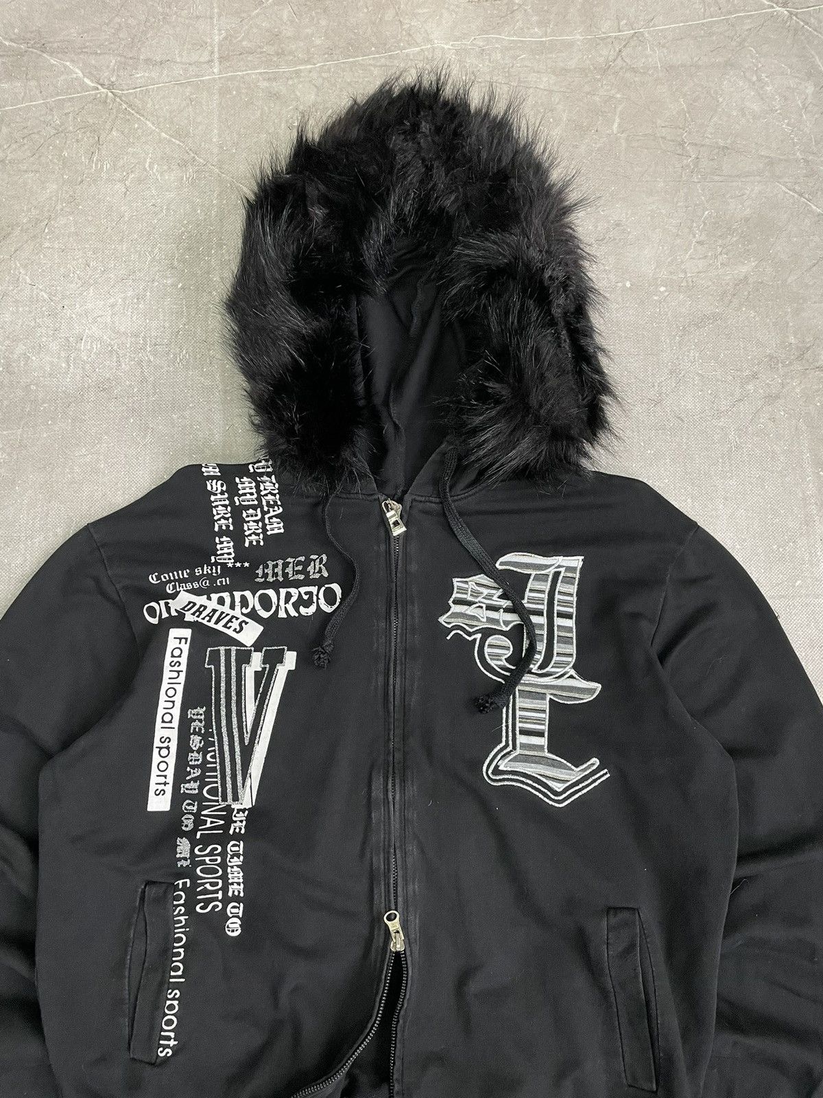 Seditionaries Rare gothic hysteric glamour opium fur hood bomber y2k Size US M / EU 48-50 / 2 - 3 Thumbnail