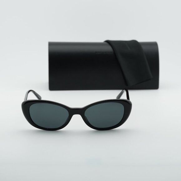 Saint Laurent Paris Saint Laurent SL 822 001 Sunglasses Shiny Black Cat Eye Size ONE SIZE - 11 Thumbnail
