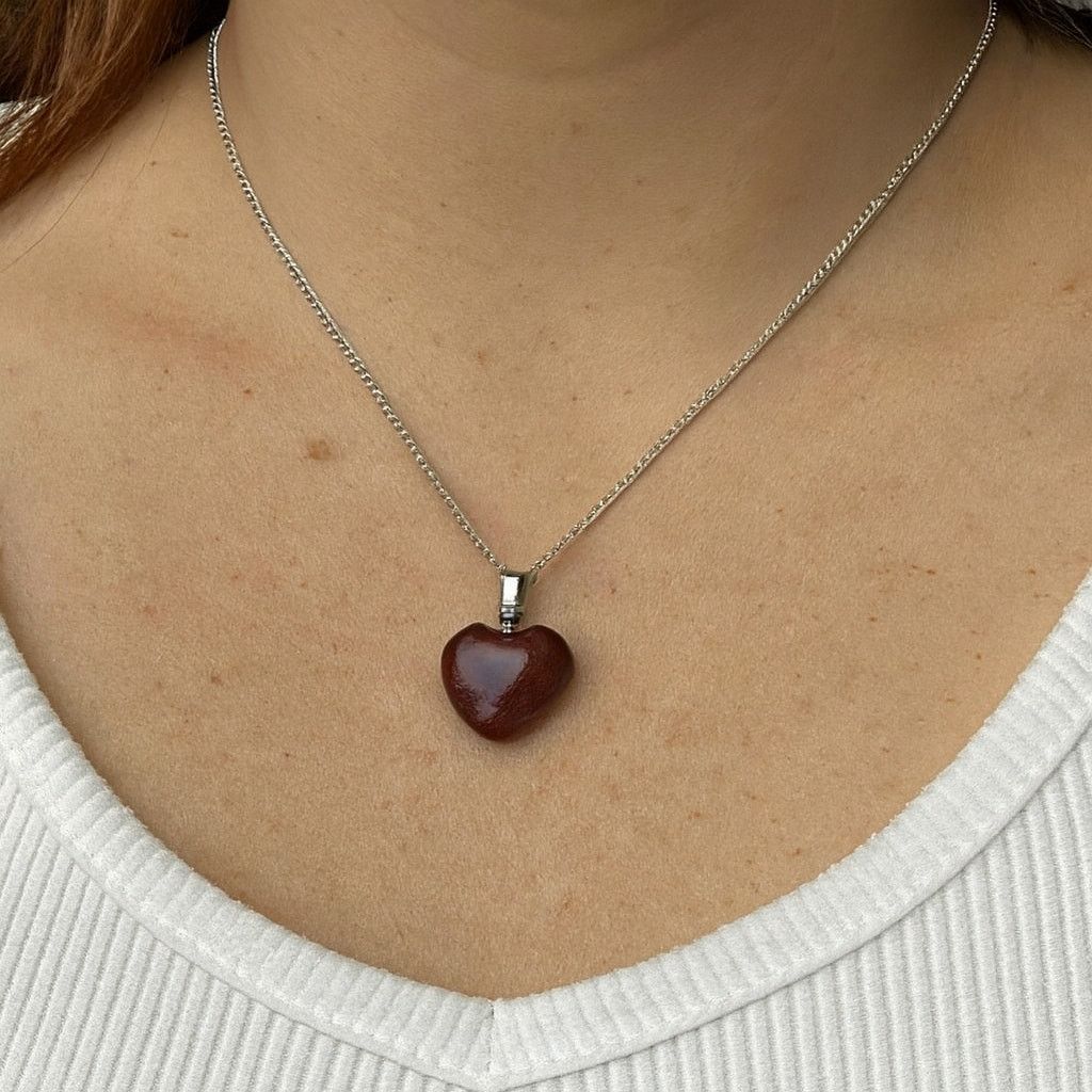 Other Red Jasper Heart Pendant – Tested – 18" Gold Plated Chain Size ONE SIZE - 7 Thumbnail