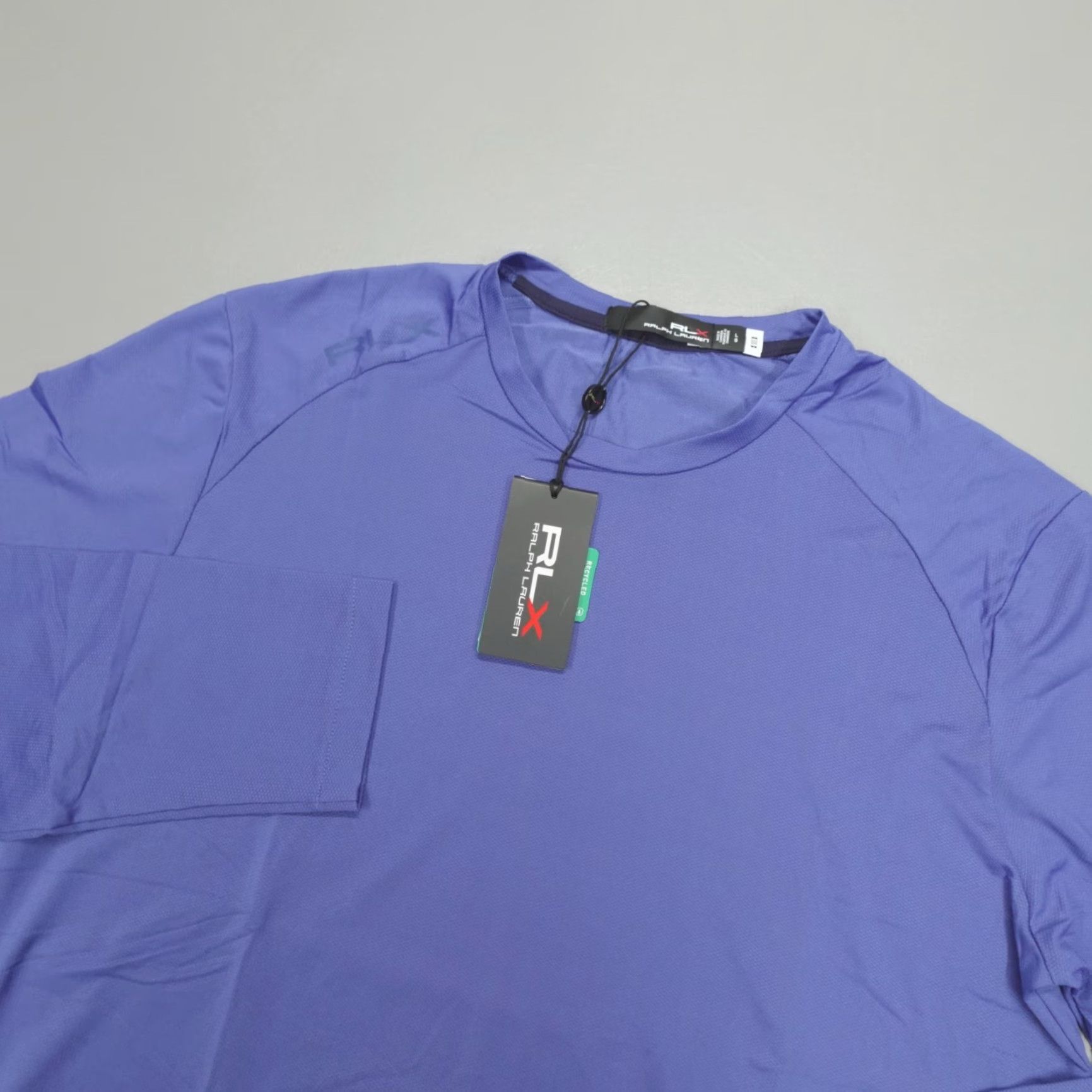 RLX Ralph Lauren RLX Ralph Lauren L/S Pullover Top Blue Men's Size M Lightweight Nylon Activewear Casual Golf Moisture Wicking Logo Pullover Regular Fit Size US M / EU 48-50 / 2 - 2 Thumbnail