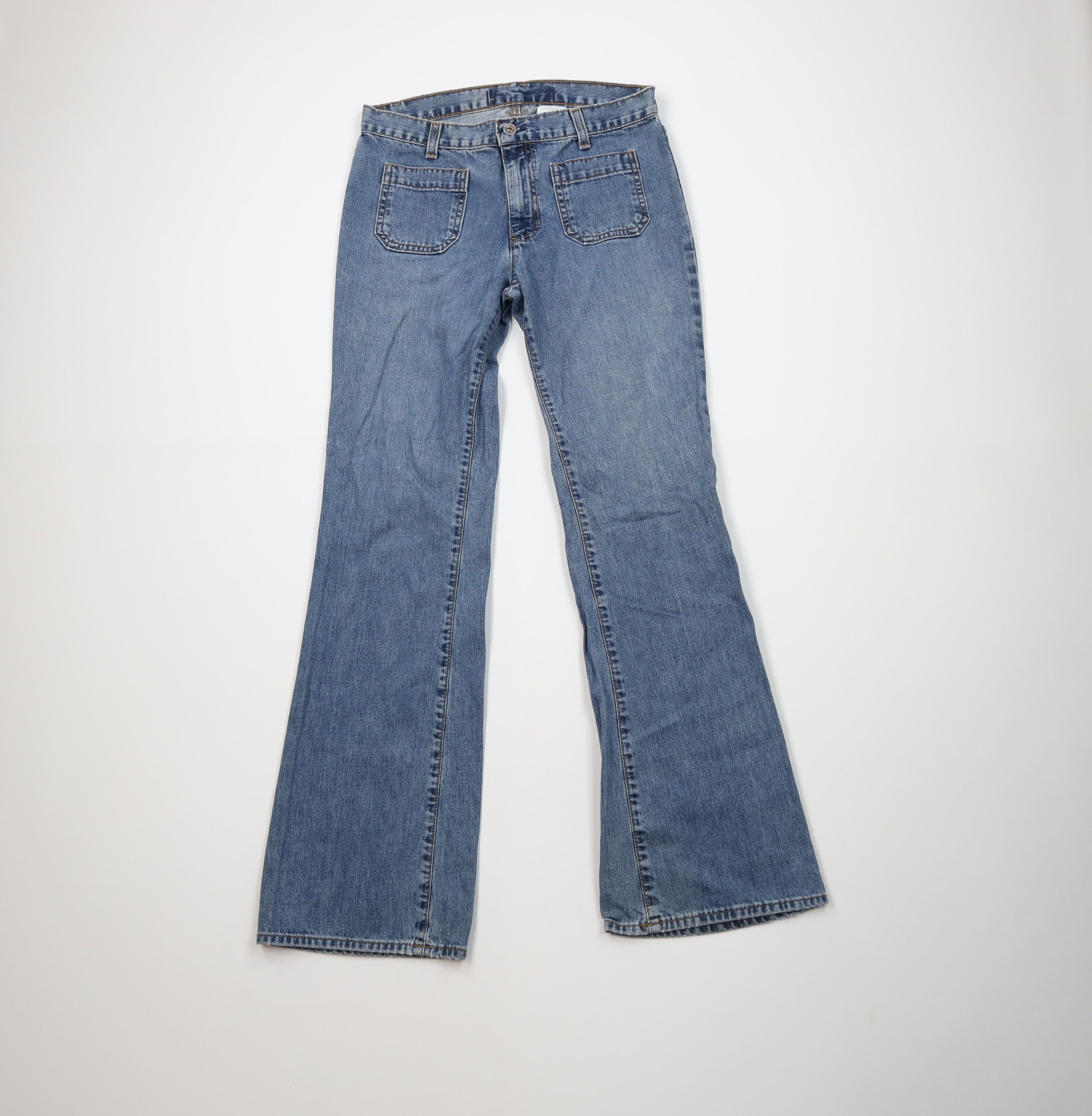 Gap Vintage 90s Y2K Gap Babydoll Flared Wide Leg Denim Jeans USA Size 28" / US 6 / IT 42 - 1 Thumbnail