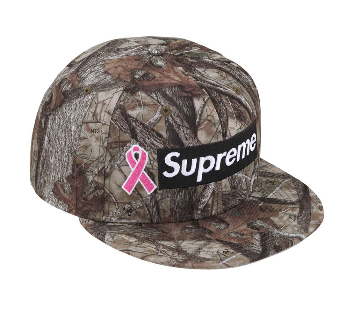 3/4 Supreme FW25 Breast Cancer Awareness Box Logo Hat Camo