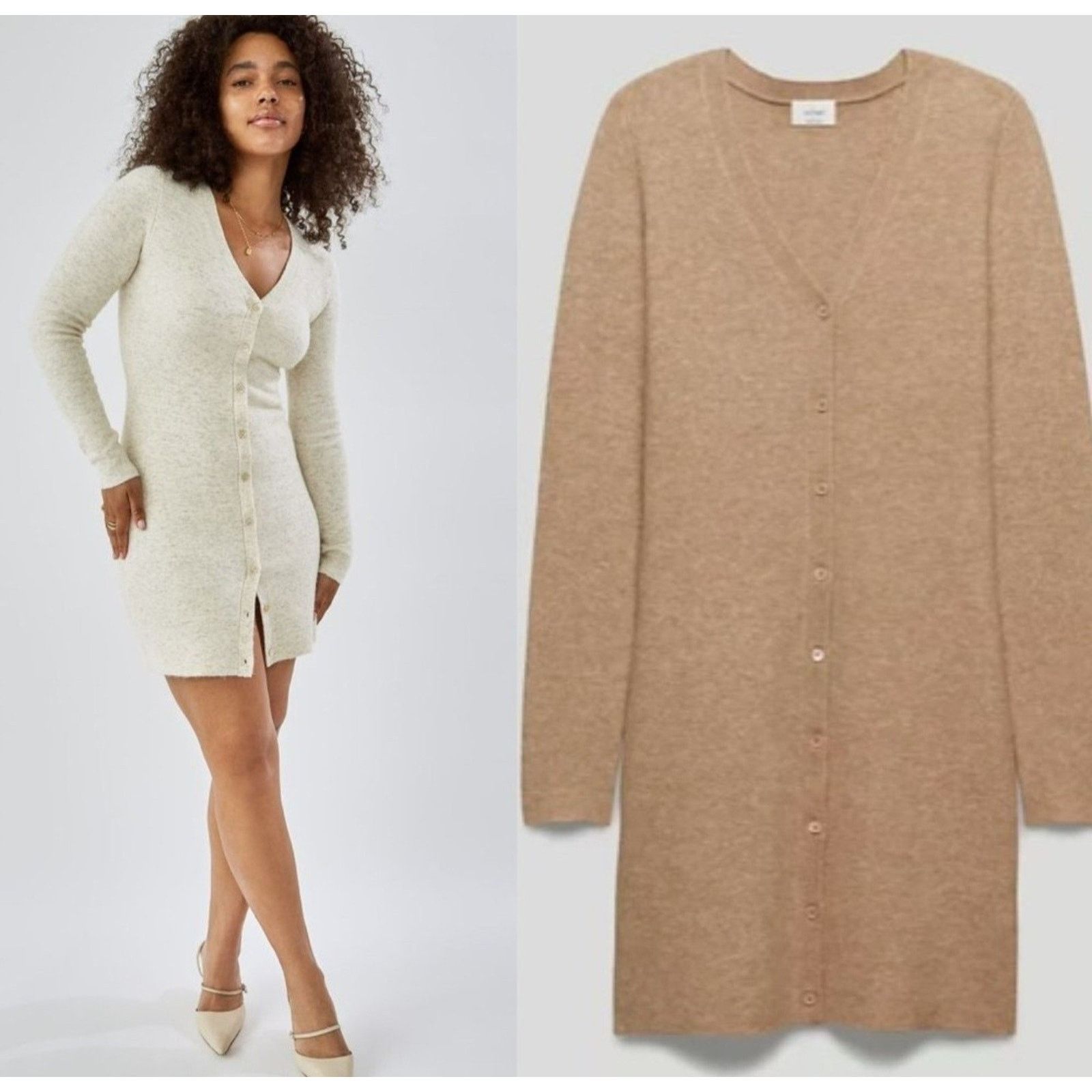Aritzia Wilfred Wool Cashmere Blend Sweater Dress Knit XS