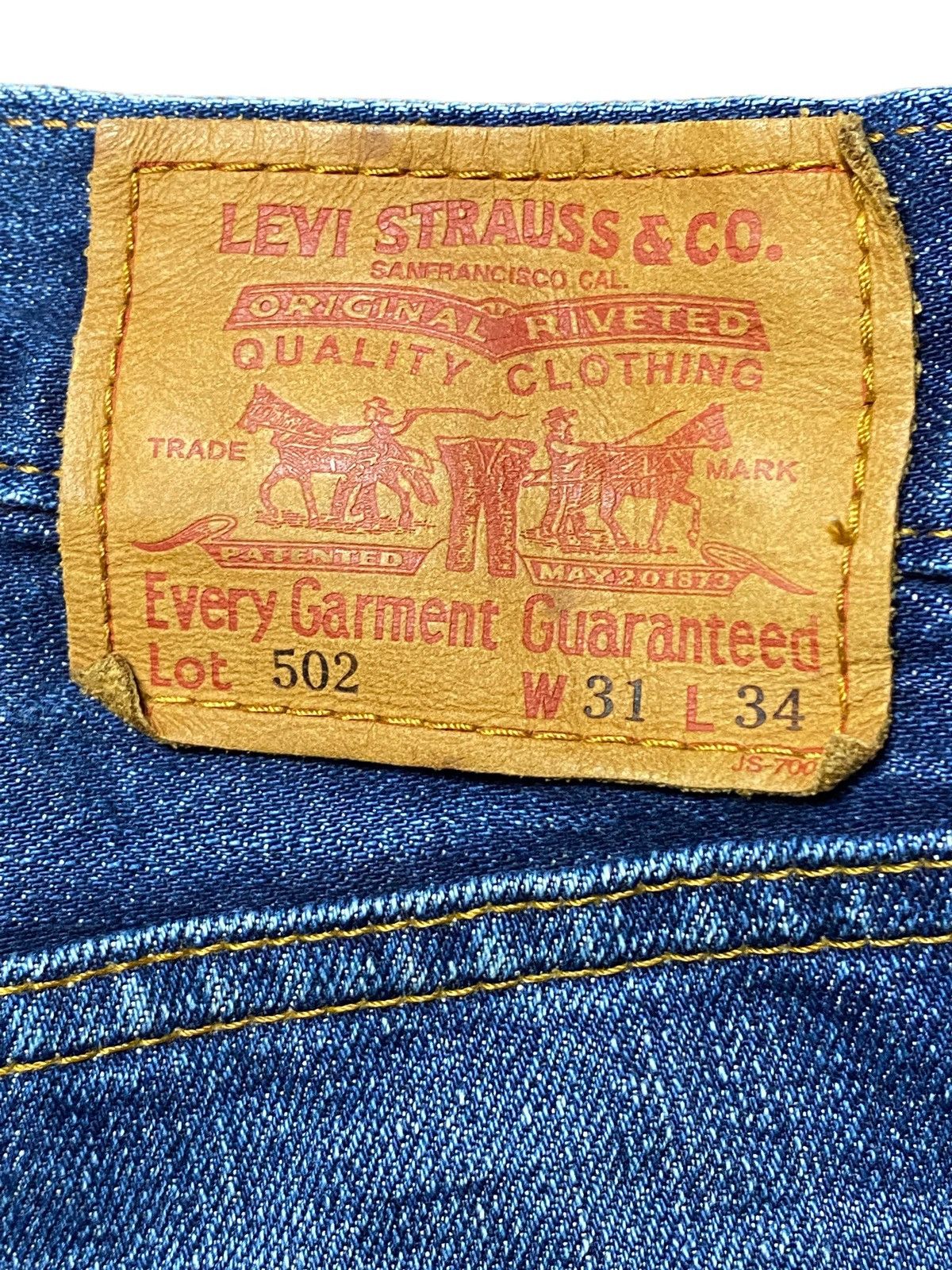Levi's Vintage Clothing Vintage Levis 502 Mud Wash Ripped Loose Jeans Size US 30 / EU 46 - 12 Thumbnail