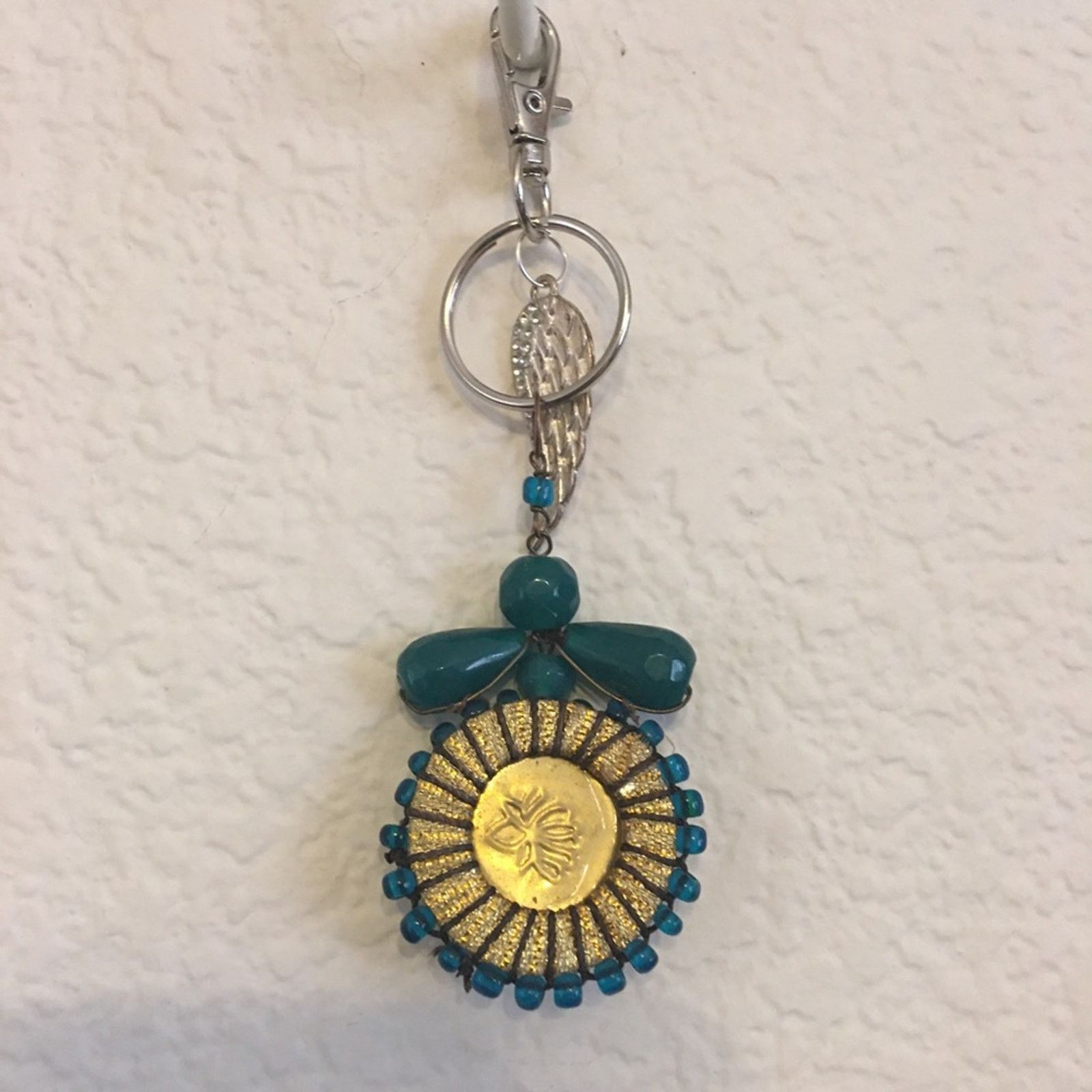 Handmade Vintage repurpose salvaged estate gem keychain Size ONE SIZE - 2 Thumbnail