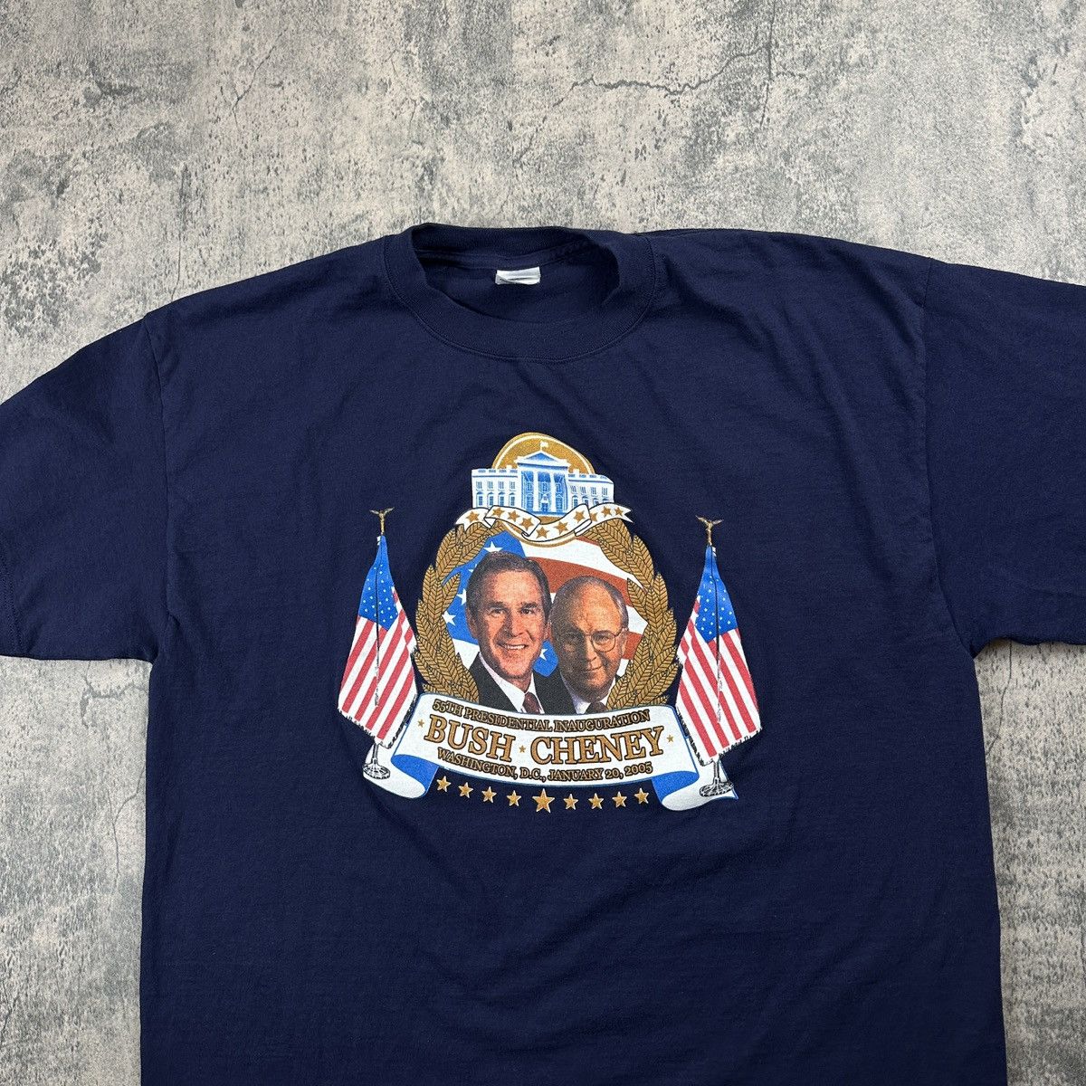 Vintage Vintage George Bush D Cheney Inauguration T Shirt Size US L / EU 52-54 / 3 - 6 Thumbnail