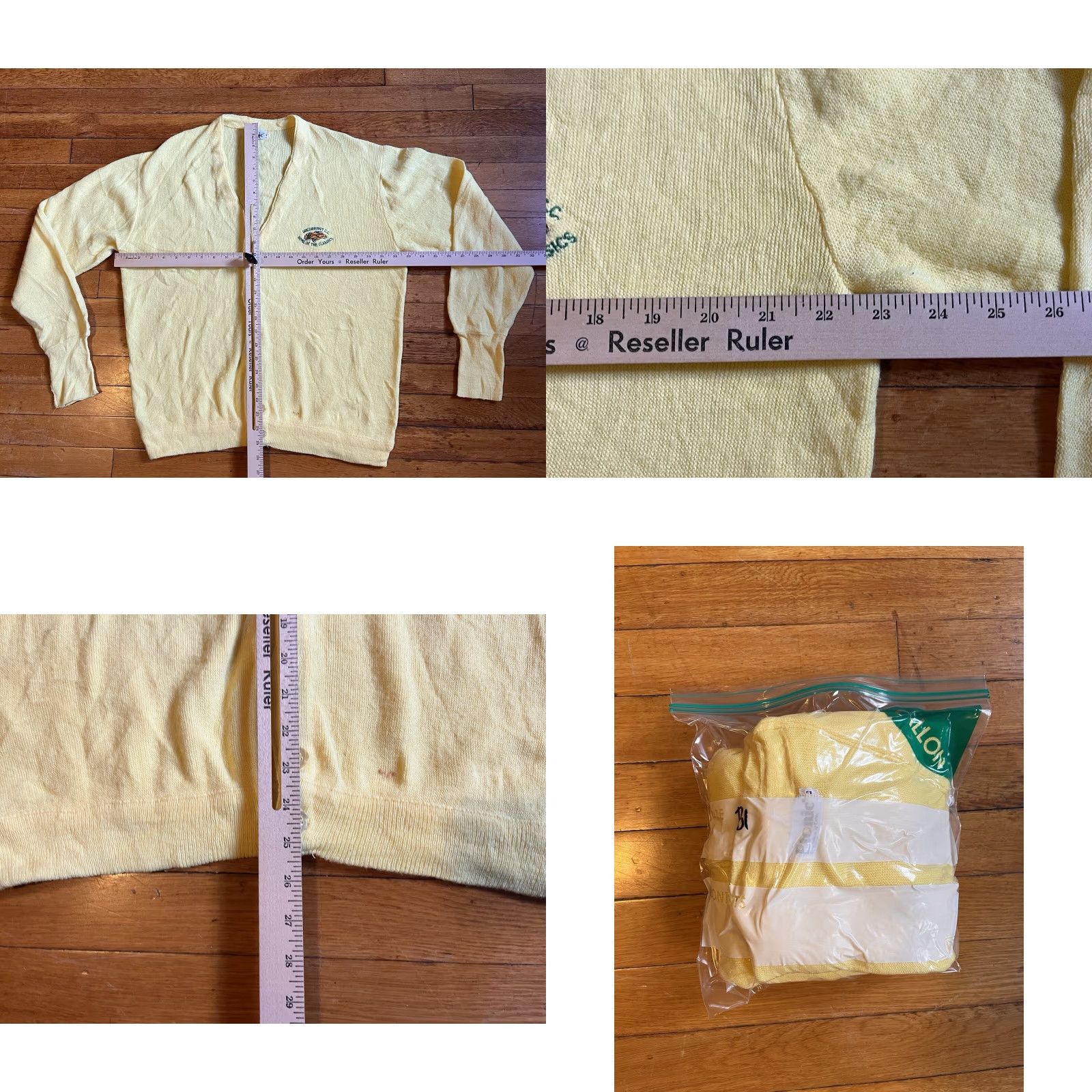 Vintage VINTAGE Etonic Greenhurst Country Club Golf Cardigan Sweater Men’s L Yellow Shirt Size US L / EU 52-54 / 3 - 8 Thumbnail