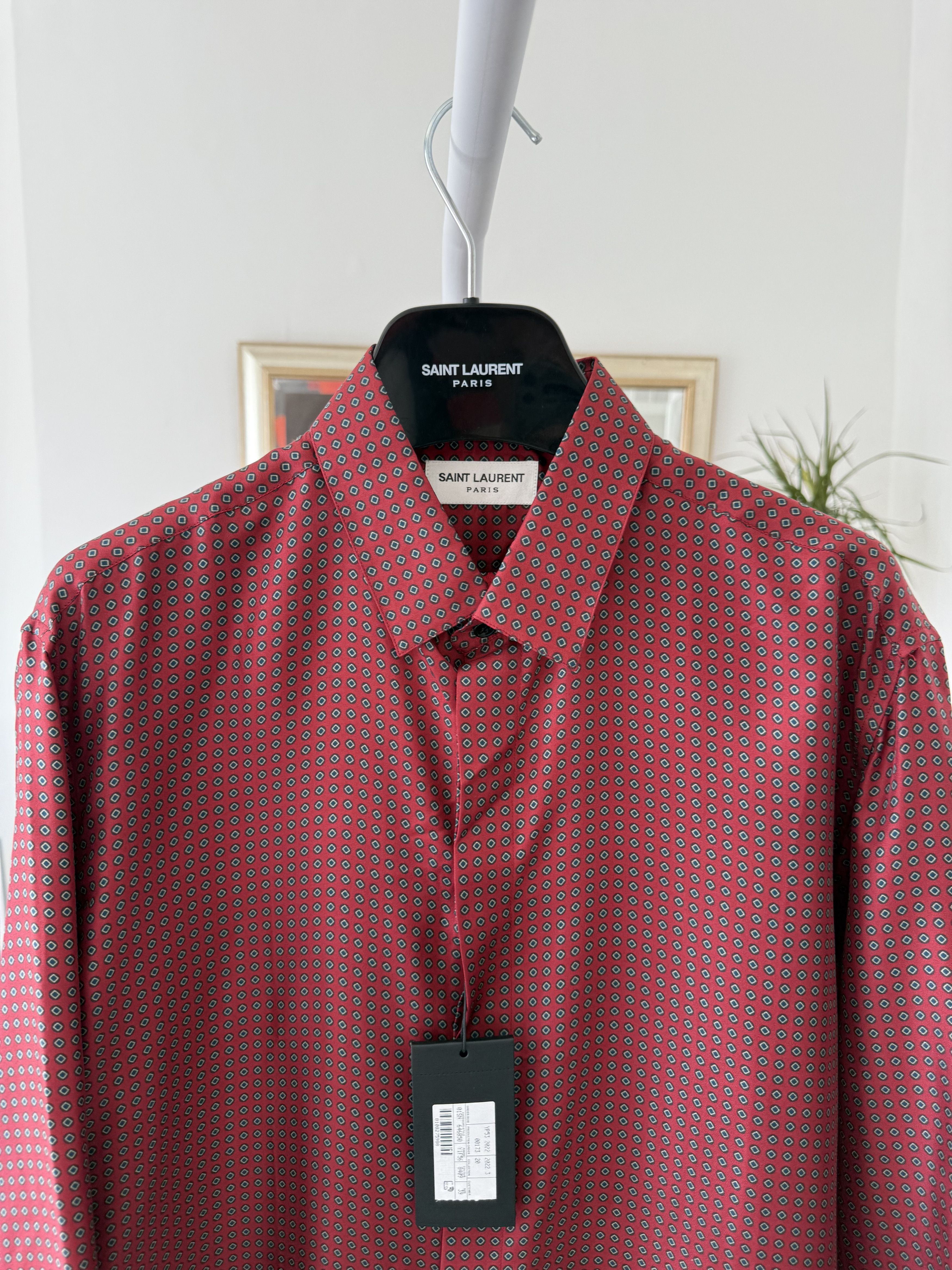 Saint Laurent Paris SS23 Saint Laurent Silk Diamond Shirt Size US M / EU 48-50 / 2 - 8 Thumbnail