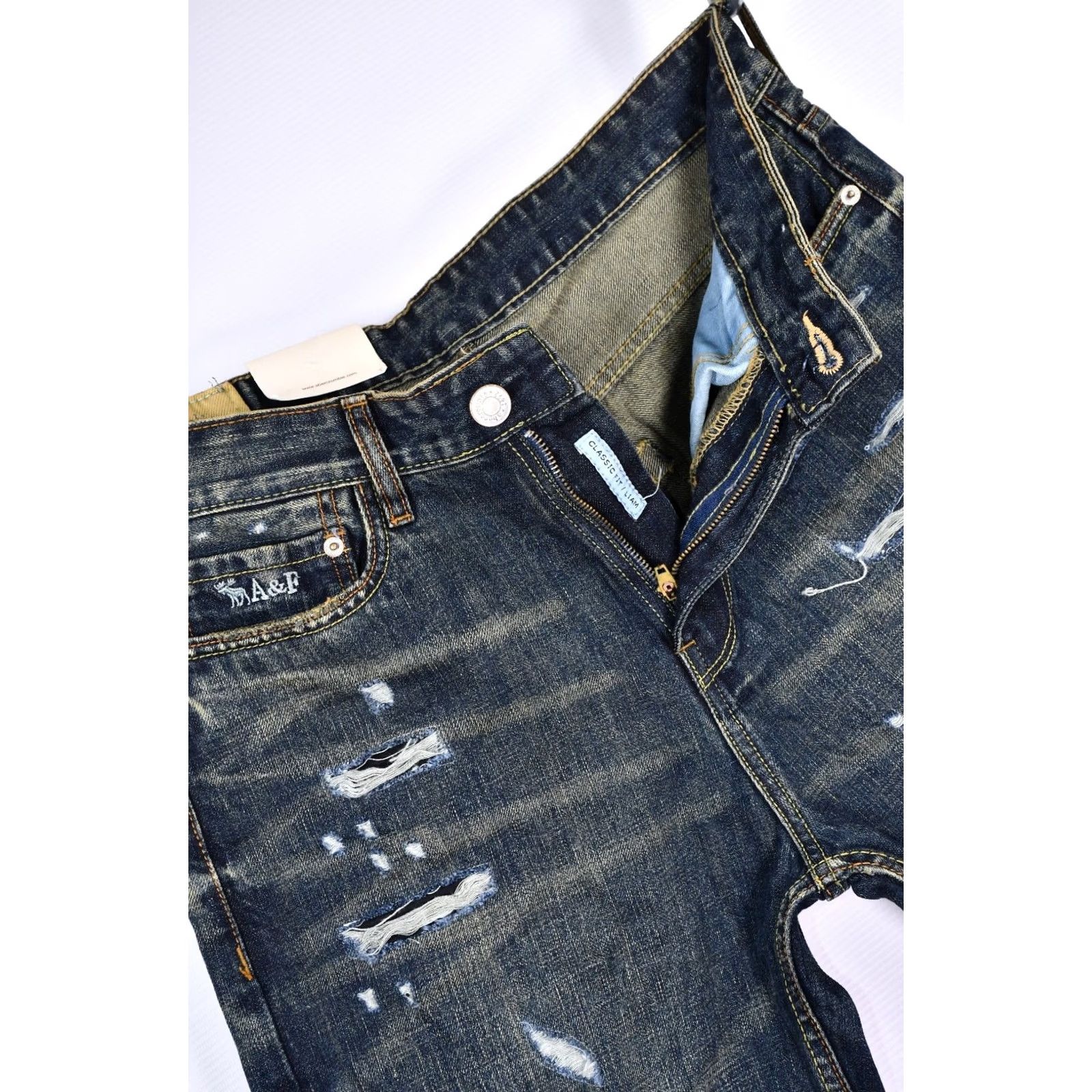 Abercrombie & Fitch VTG Abercrombie & Fitch The Kilburn Low Rise Bootcut Jeans Mens W32 L32 Blue Size US 32 / EU 48 - 5 Thumbnail