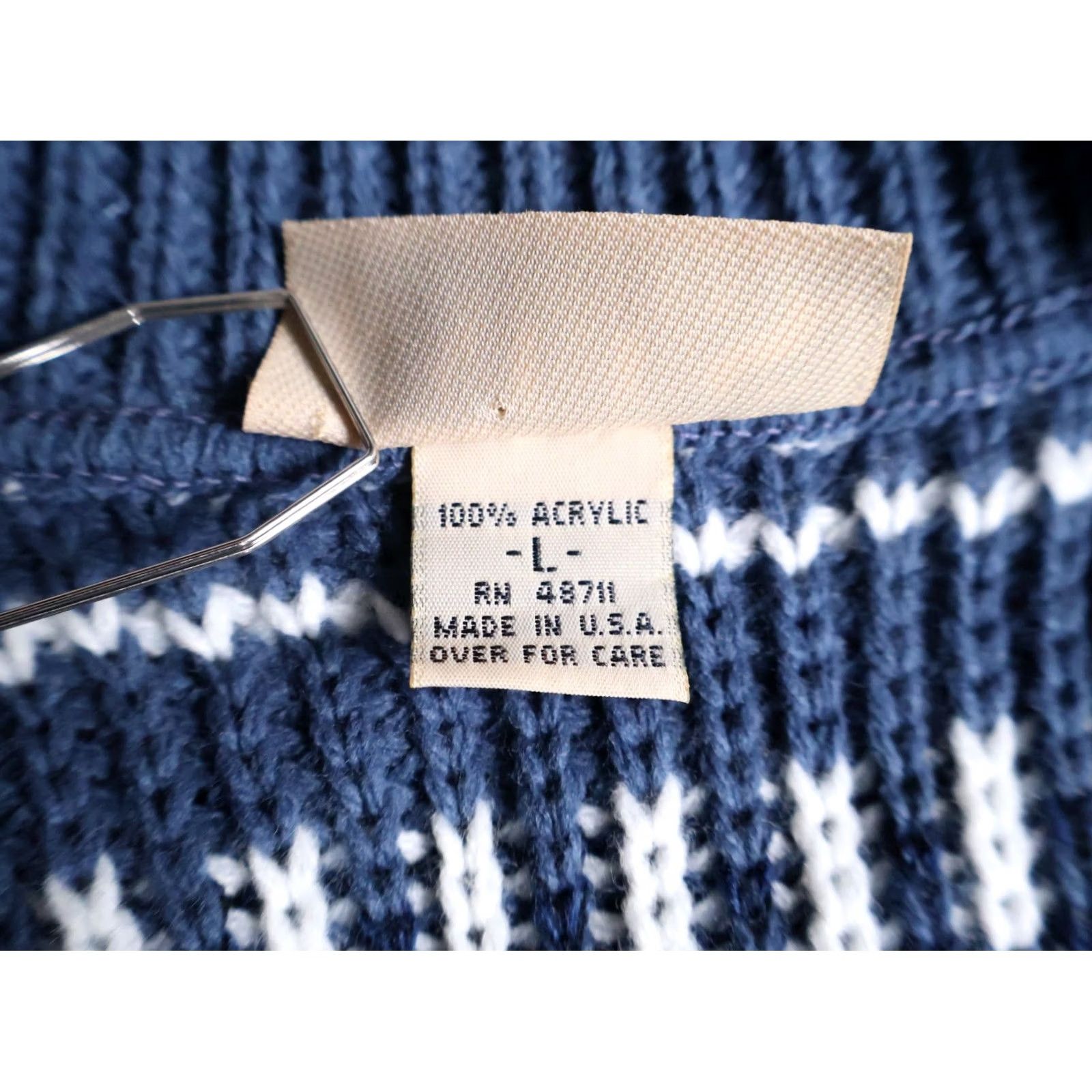 Vintage VINTAGE Falls Creek Sweater Vest Mens Large Blue Stripe Button Up Lightweight Acrylic Knit 90s Retro Casual Men Size US L / EU 52-54 / 3 - 4 Thumbnail