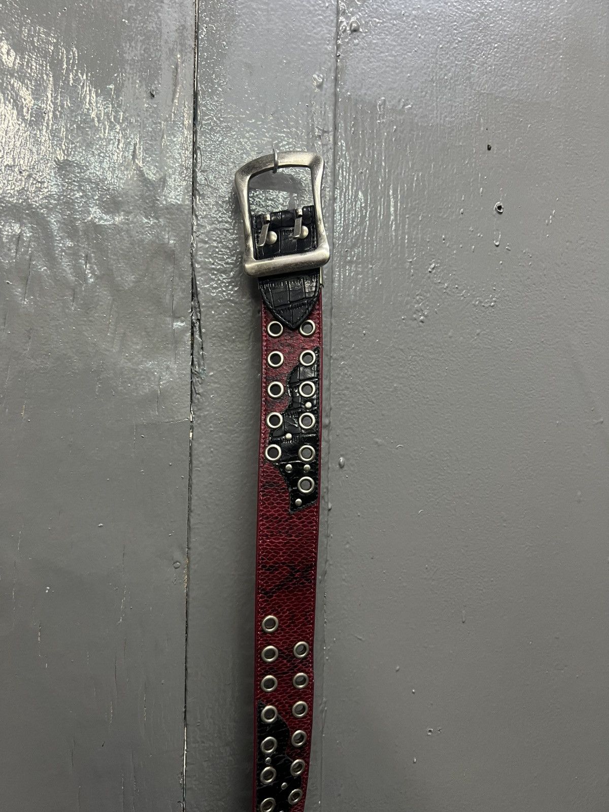 Leather Vintage Leather Belt Length 38.5" Size ONE SIZE - 2 Thumbnail