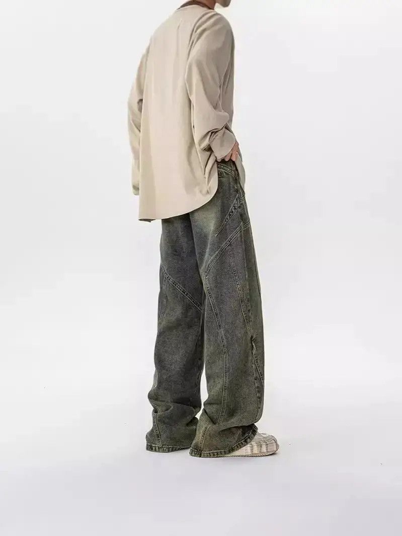 Japanese Brand Retro loose high street straight leg jeans Size US 32 / EU 48 - 4 Thumbnail