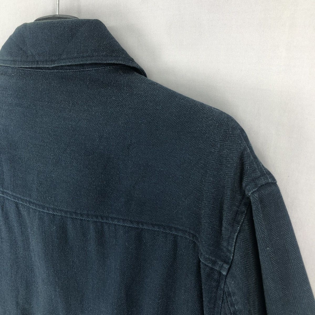 Japanese Brand Vintage 90's Flannel Jacket Herringbone Twill by New Yorker Size US L / EU 52-54 / 3 - 5 Thumbnail