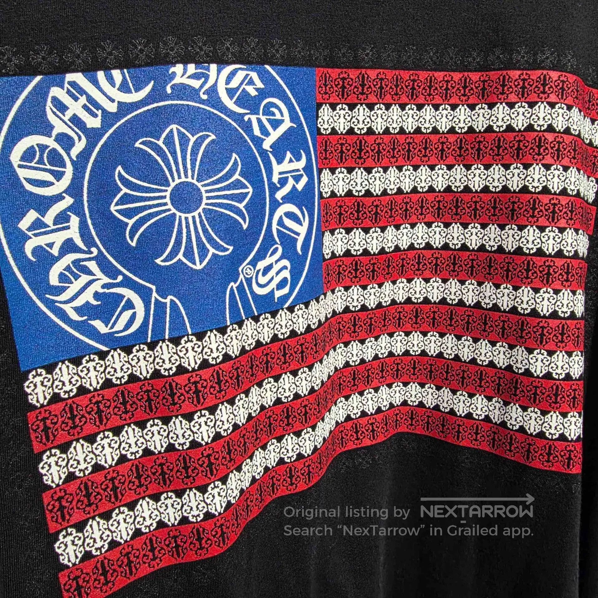 Chrome Hearts CHROME HEARTS American flag-printed long-sleeved T-shirt Size US XL / EU 56 / 4 - 6 Thumbnail