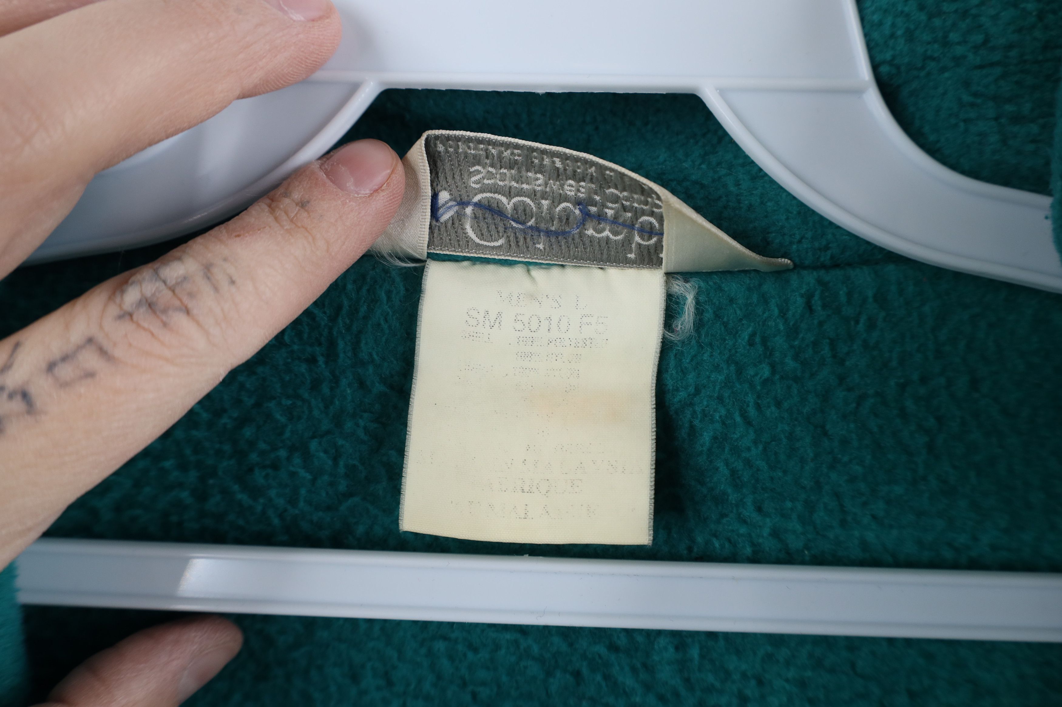 Columbia × Vintage Vintage 90s Columbia Box Logo Full Zip Fleece Jacket Teal Size US L / EU 52-54 / 3 - 6 Thumbnail