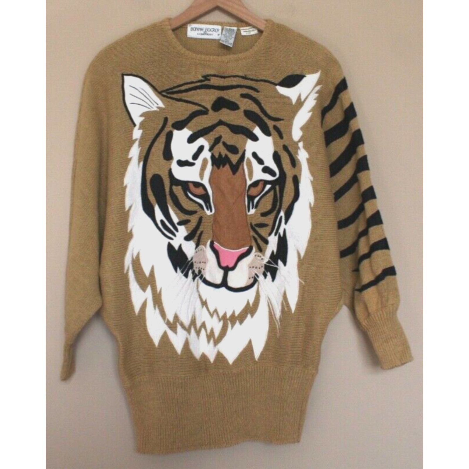 Vintage Vintage Bonnie Boerer Sweater Tan Tiger Medium M 80s 90s Size M / US 6-8 / IT 42-44 - 2 Thumbnail