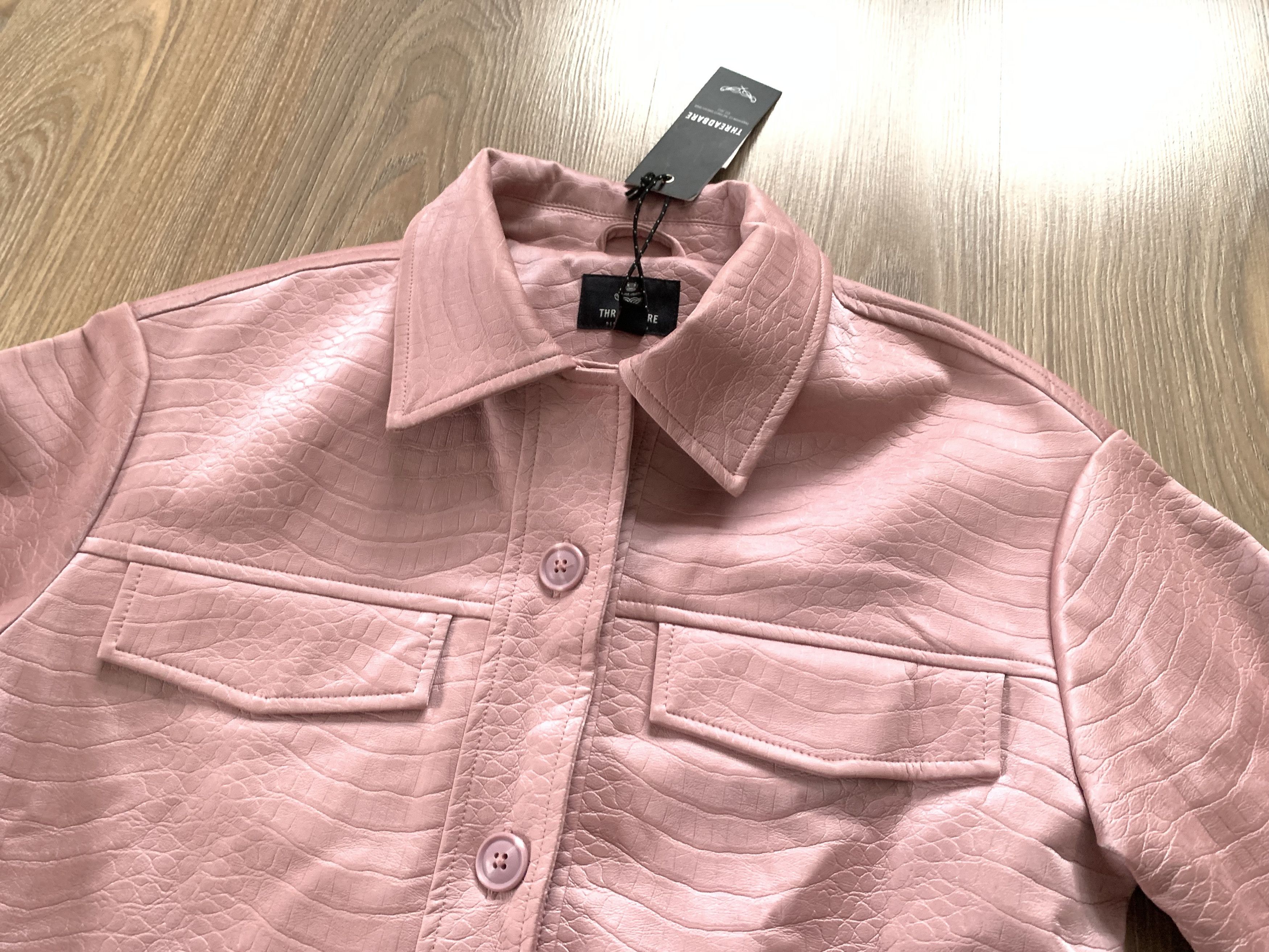 Other Womens Threadbare Pink Faux Leather Belted Jacket Size S / US 4 / IT 40 - 5 Thumbnail
