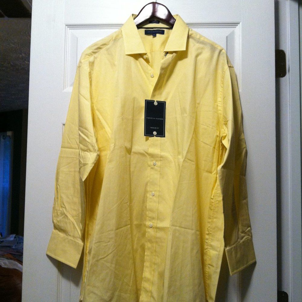 Tommy Hilfiger TOMMY HILFIGER MENS NEW 100%COTTON DRESS SHIRT 17/32-33 Size US XL / EU 56 / 4 - 3 Thumbnail
