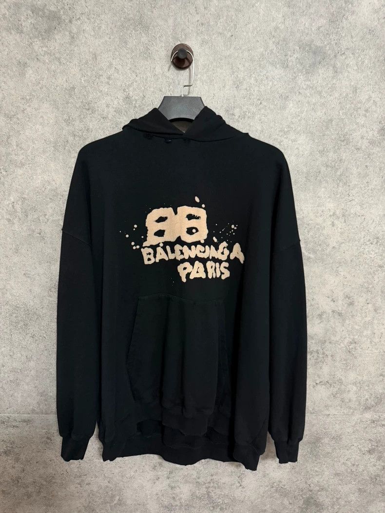 Balenciaga Balenciaga Graffiti Hoodie Black | Grailed