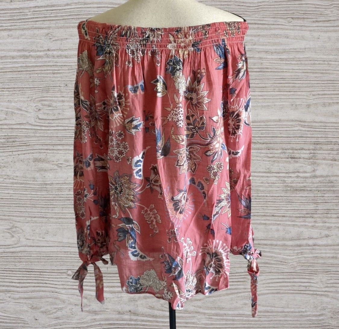 Other SPENSE OFF SHOULDER FLORAL TIE SLEEVE BLOUSE TOP Size L / US 10 / IT 46 - 5 Thumbnail