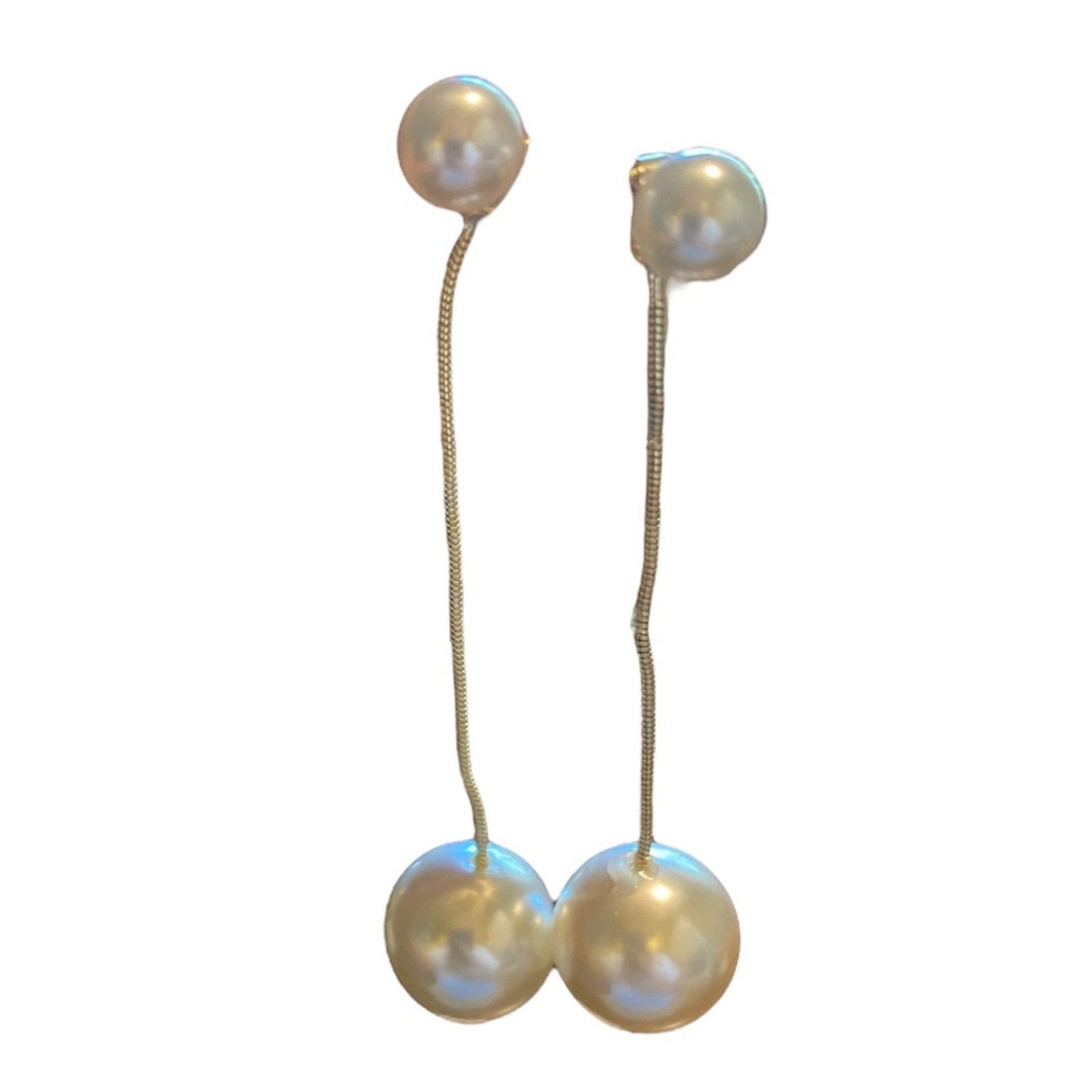 Other Pearl Dangle 2 Way Drop Or Stud Earrings NEW Size ONE SIZE - 3 Thumbnail