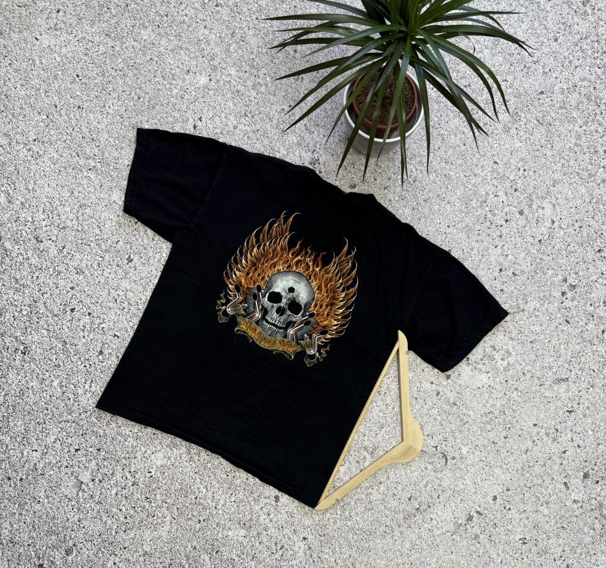 Harley Davidson × Vintage Vintage 1990’s Soul Master Ghost Rider West Choppers T-Shirt Size US XL / EU 56 / 4 - 2 Thumbnail