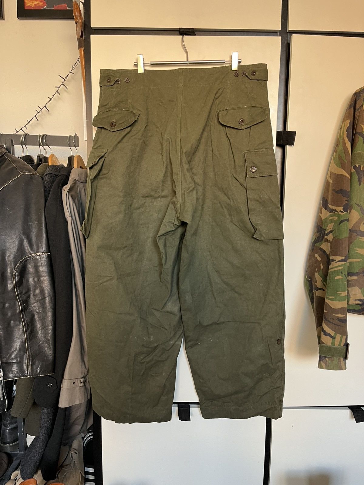 Japanese Brand × Vintage Vintage 1960s Dutch Military Fatigue Heavyweight Cargo Pant Size US 30 / EU 46 - 2 Thumbnail