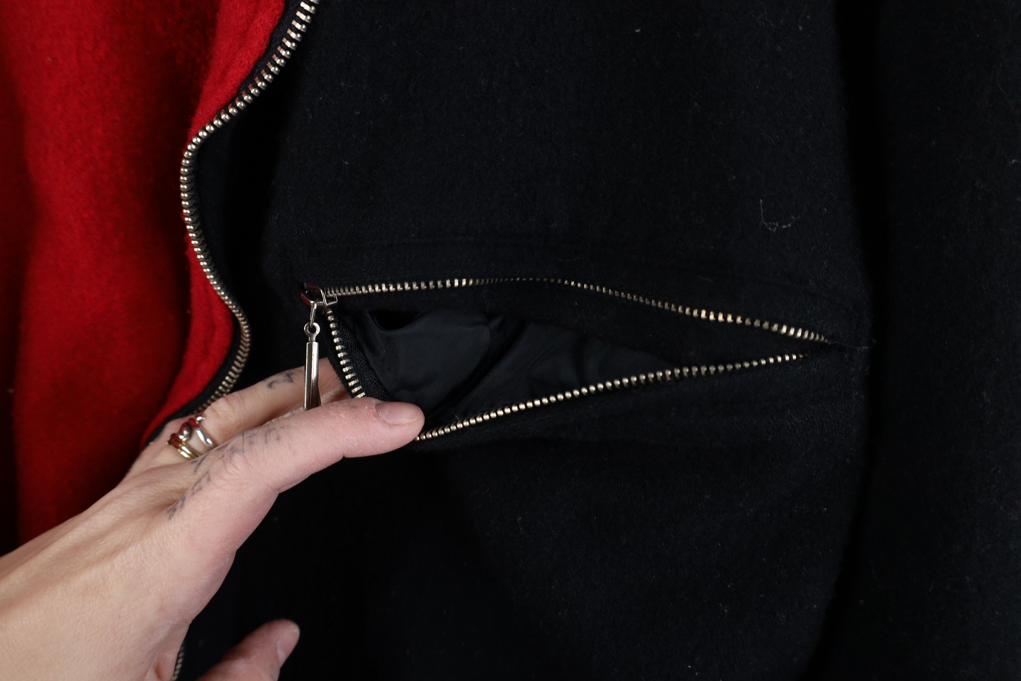 Marlboro AS IS Vintage 90s Marlboro Reversible Wool Bomber Jacket Size US M / EU 48-50 / 2 - 15 Thumbnail