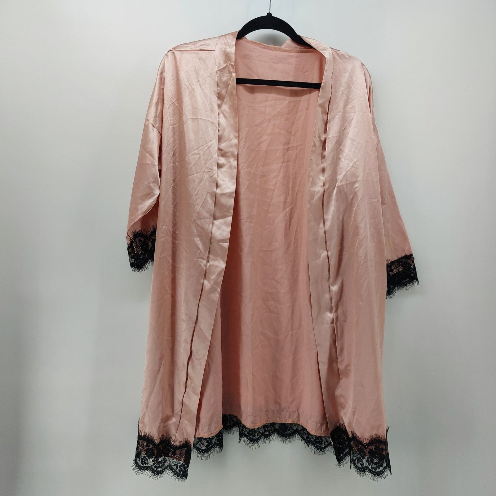 Other Blush Pink Womens Medium Coral Drawstring Robe Women's Black Size M / US 6-8 / IT 42-44 - 12 Thumbnail