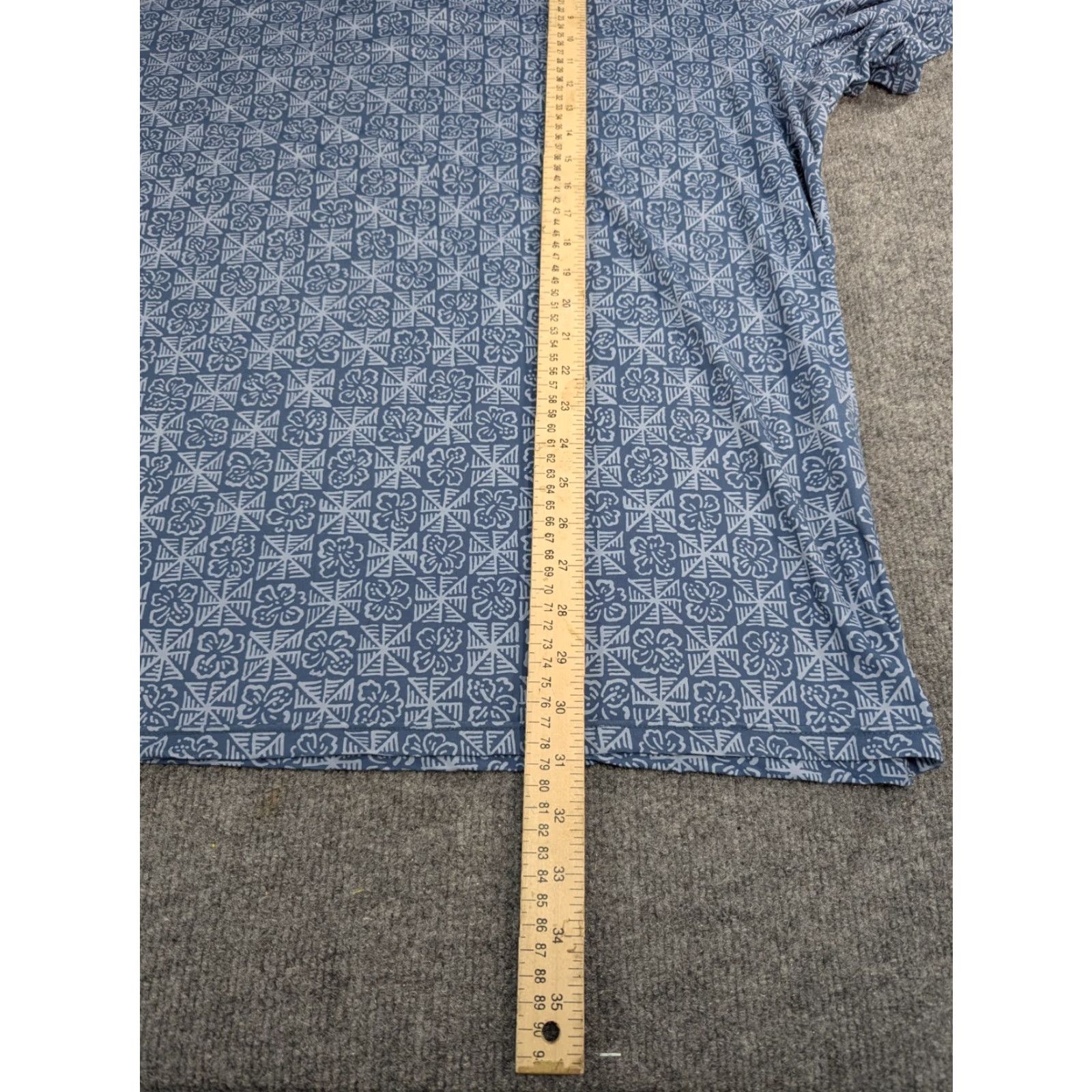 Reyn Spooner REYN SPOONER Polo Shirt Short Sleeve Floral 2XL Brrr Stretch Blue Brown Men Size US XXL / EU 58 / 5 - 5 Thumbnail