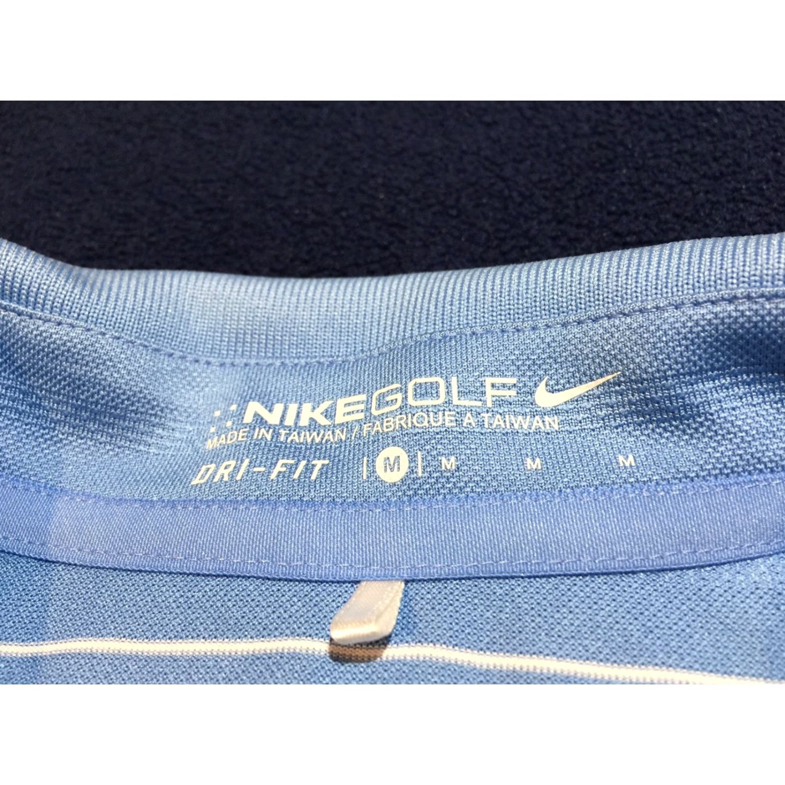 Nike Nike Golf Women's Medium Light Blue Striped Polo Shirt Dri-FIT Short Sleeve Athletic Size M / US 6-8 / IT 42-44 - 5 Thumbnail