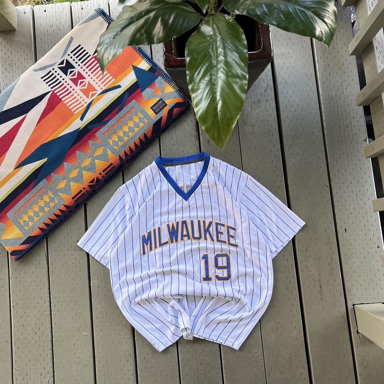 MLB × Vintage Milwaukee Brewers Baseball Jersey SGA L Vintage Retro MLB Size US L / EU 52-54 / 3 - 1 Thumbnail