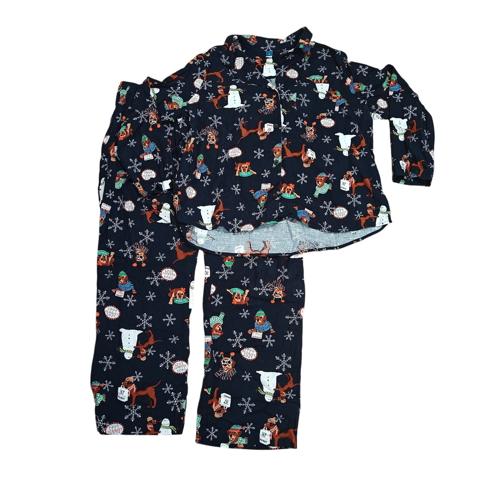 Old Navy Old Navy Flannel On Magic Mascot All Over Print Pajama Set2X Size ONE SIZE - 1 Thumbnail