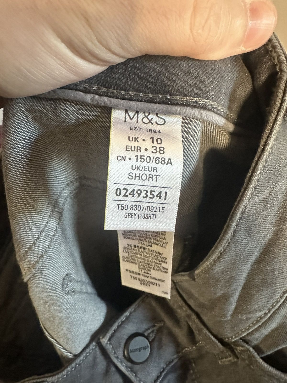 Marks & Spencer Autograph M&S designer gray slim denim jeans Size 28" / US 6 / IT 42 - 10 Thumbnail