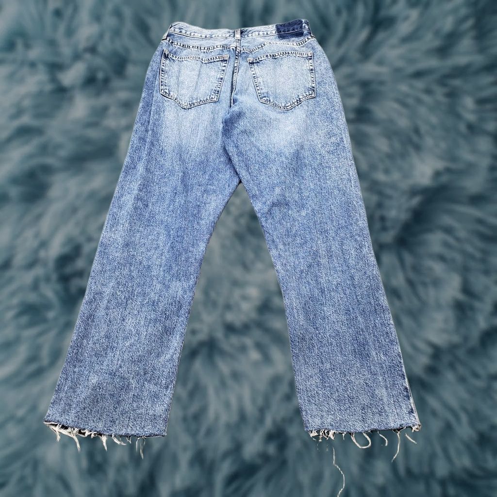 Vintage Aero Jeans Womens 4 Blue Denim High-Rise Skinny Distressed Raw Hem Denim Jeans Size 27" / US 4 / IT 40 - 1 Thumbnail