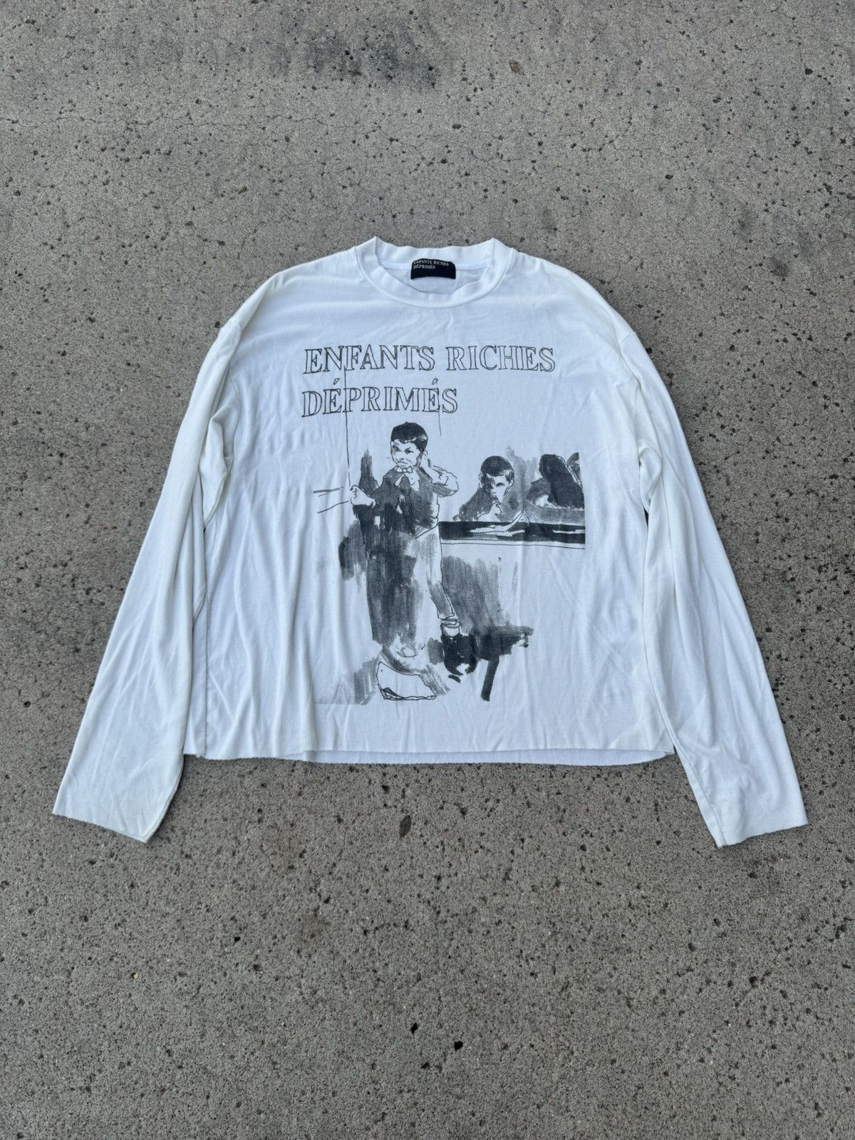 Enfants Riches Deprimes Deaf Child Ribbed Long Sleeve Tee