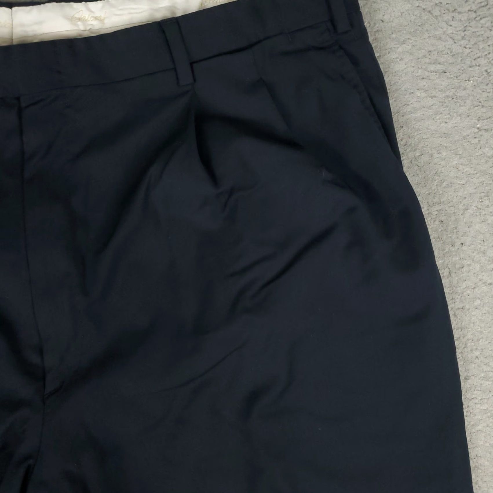 Brioni Brioni Mens Pants 36x28 Navy Blue Pleated Cuffed Dress Slacks Trousers Chino Size US 36 / EU 52 - 3 Thumbnail