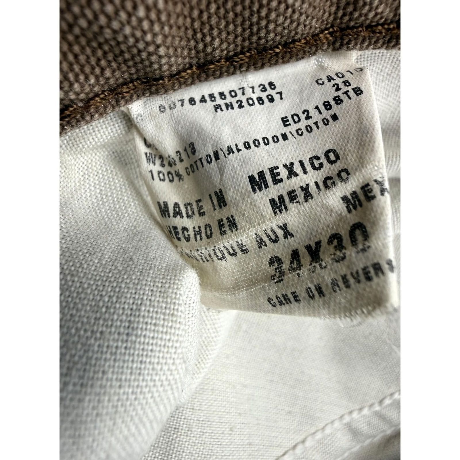 Dickies Dickies Brown Carpenter Pants Mens 34x30 Relaxed Fit Canvas Workwear Size US 34 / EU 50 - 3 Thumbnail